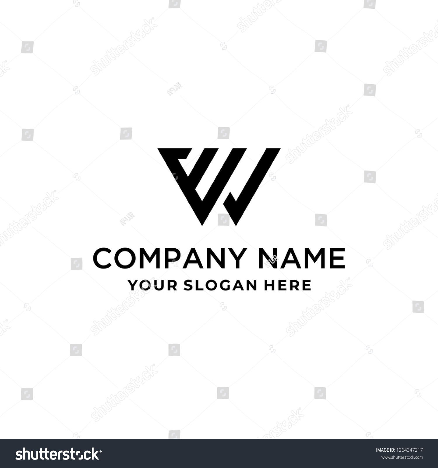 Illustration E W Symbols That Combined Stock Vector (Royalty Free ...