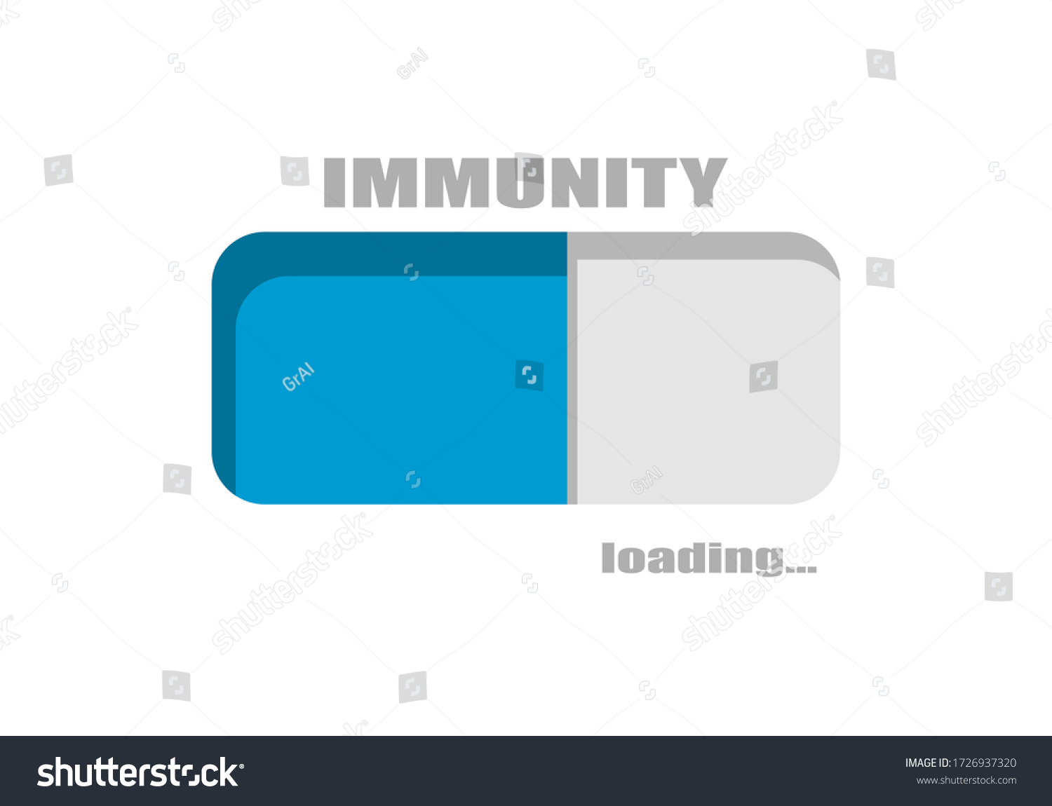 Immunity Level Measuring Progress Loading Bar Stock Vector (Royalty ...