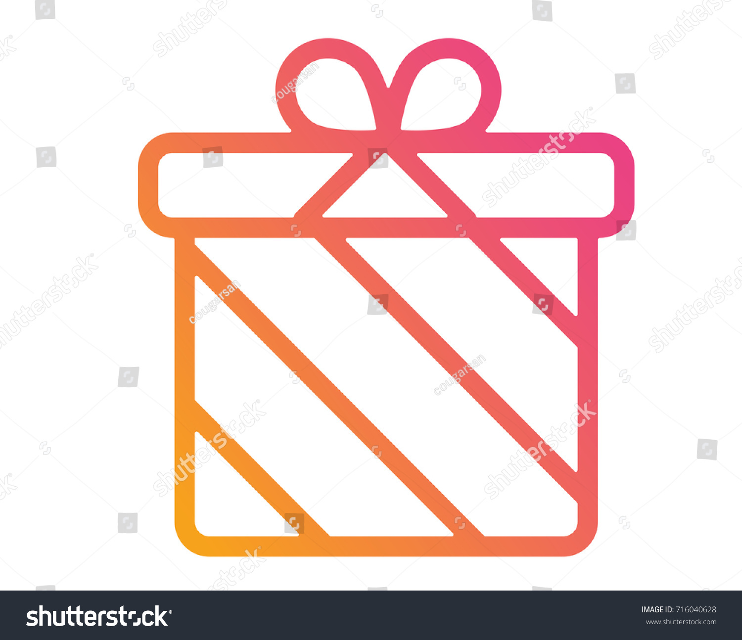 SVG of The isolated colorful gradient holiday gift box icon svg