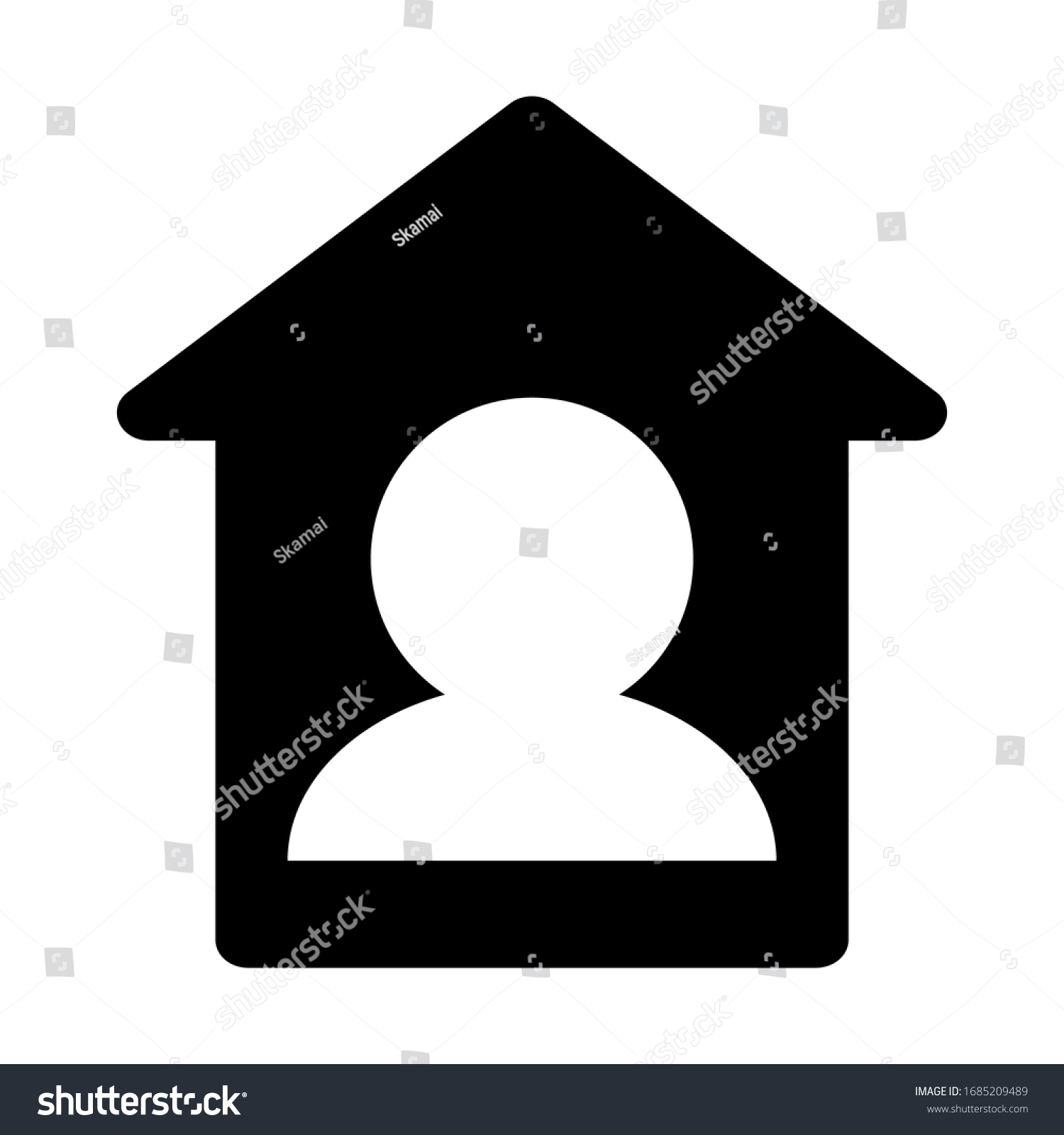 Isolation Icon Quarantine Sign Concept Work Stock Vector Royalty Free