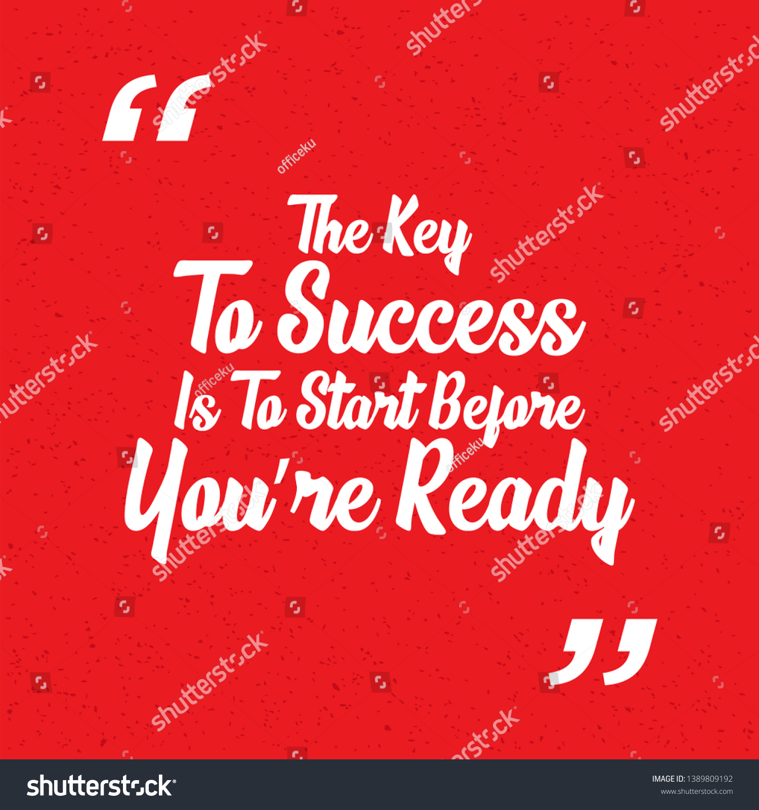 Key Success Start Before Youre Ready Stock Vector (Royalty Free ...
