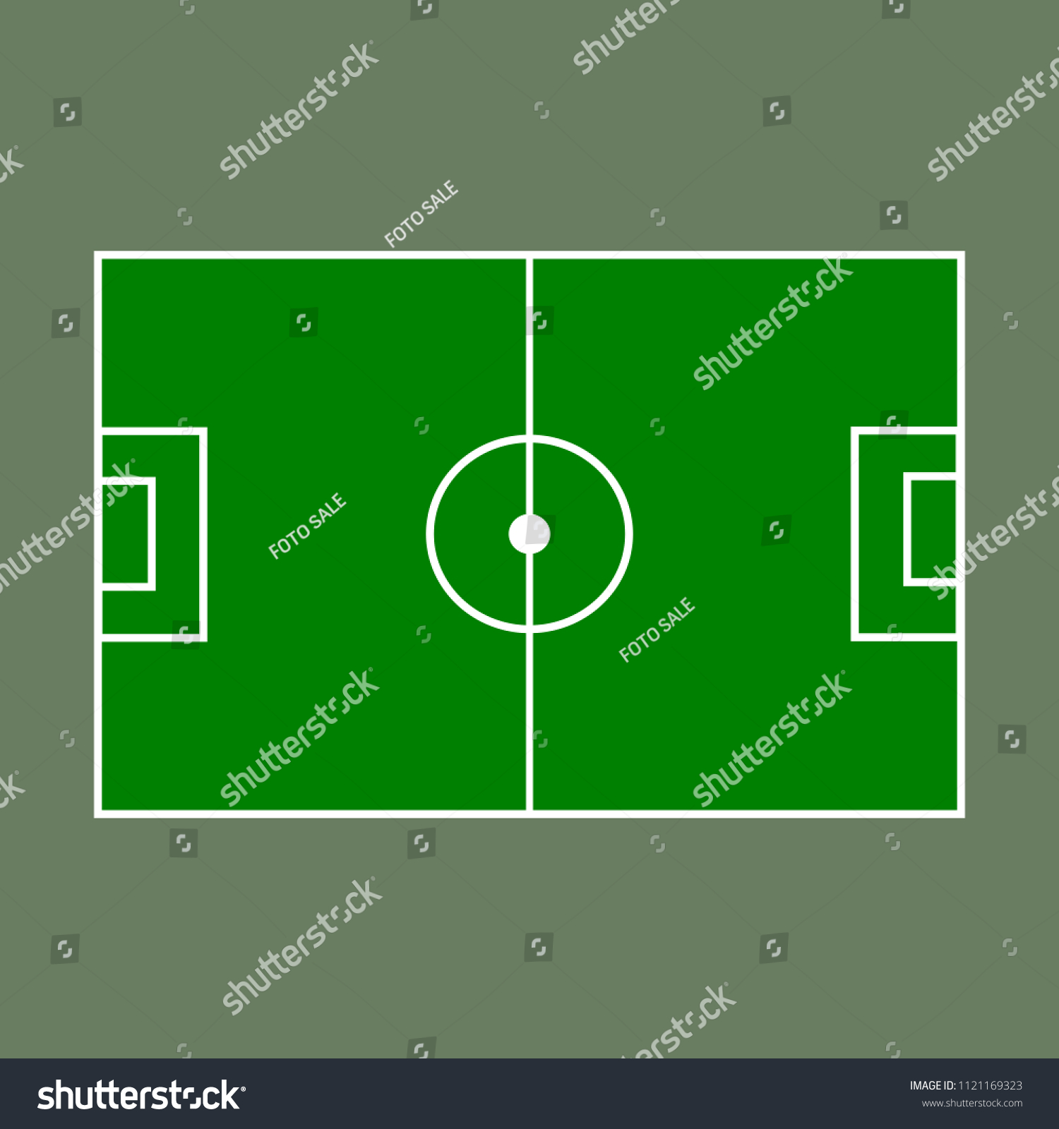 Layout Football Field Green See Above Stock Vector (Royalty Free ...