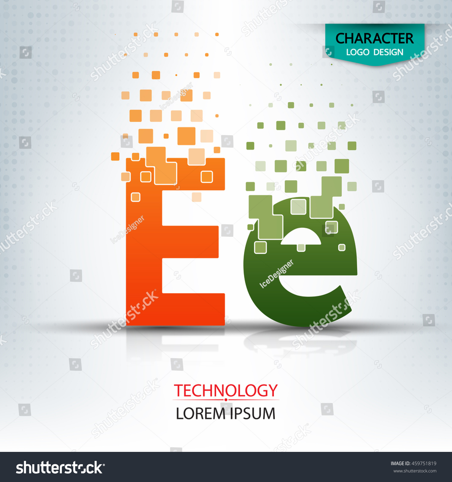 Letter E Character Digital Technology Logo Stock Vector (Royalty Free ...