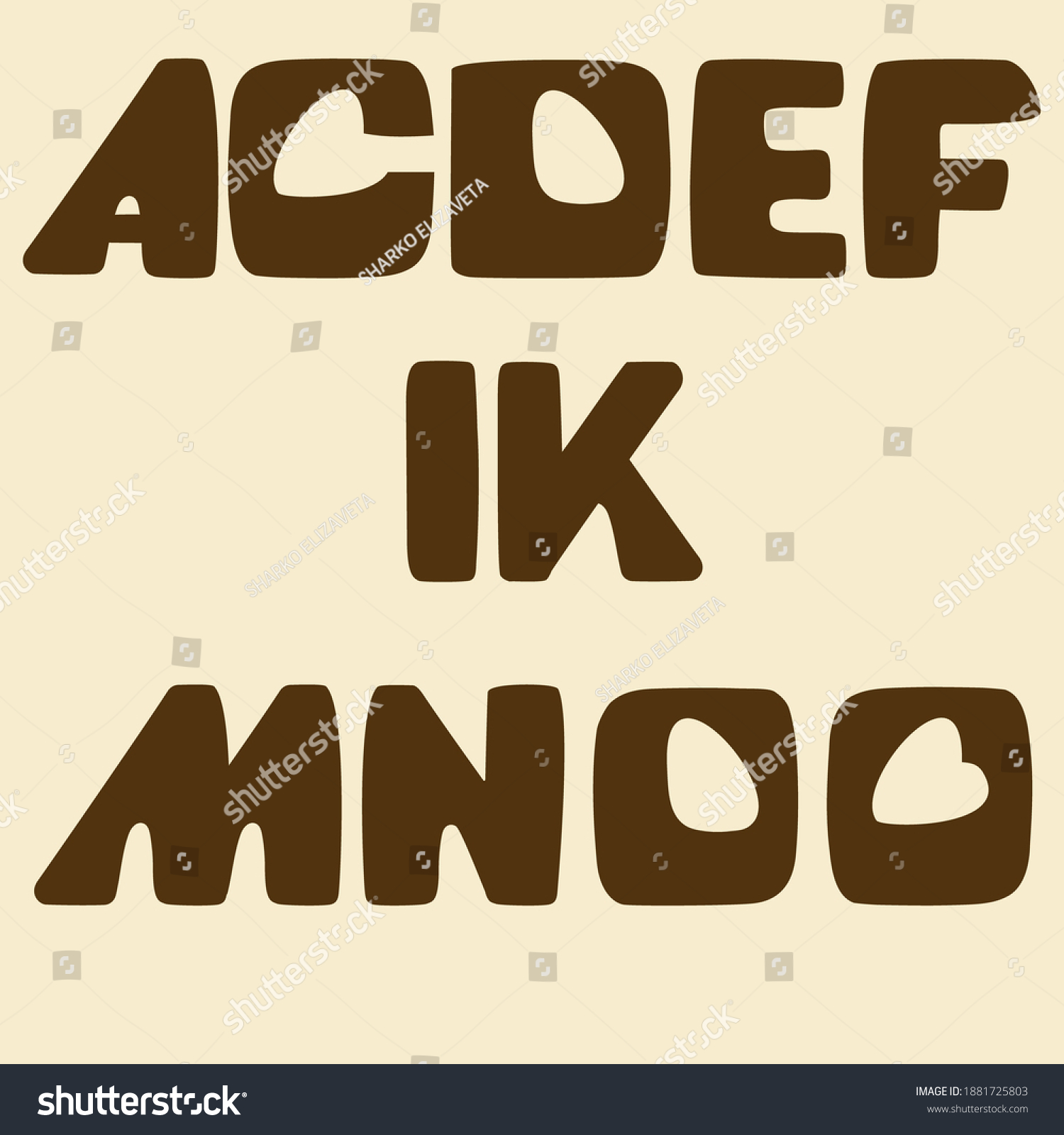 SVG of The letters - A,C,D,E,F,I,K,M,N,O of the original decorative alphabet svg