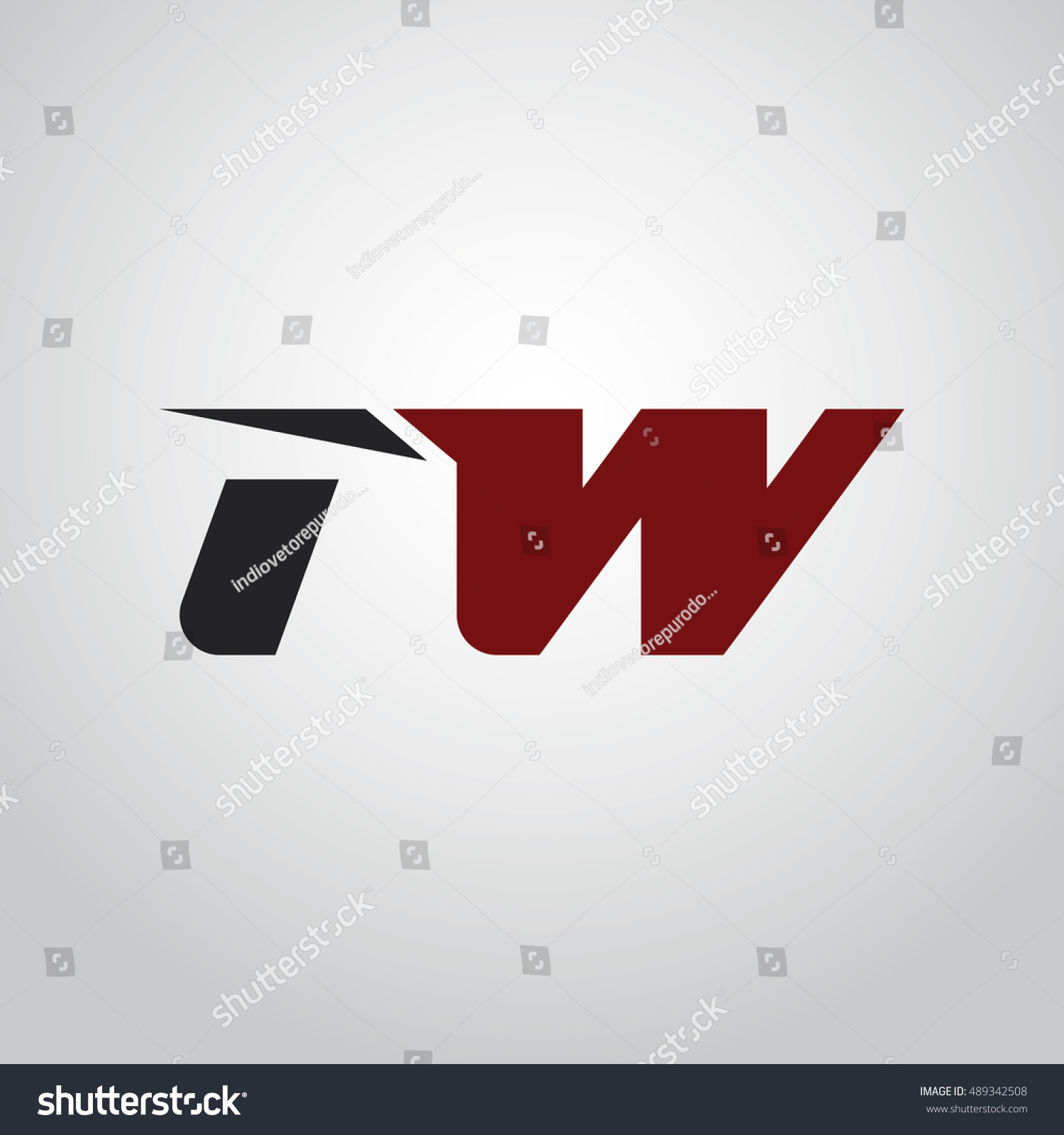 Letters T W Logo Automotive Black Stock Vector (Royalty Free) 489342508 ...