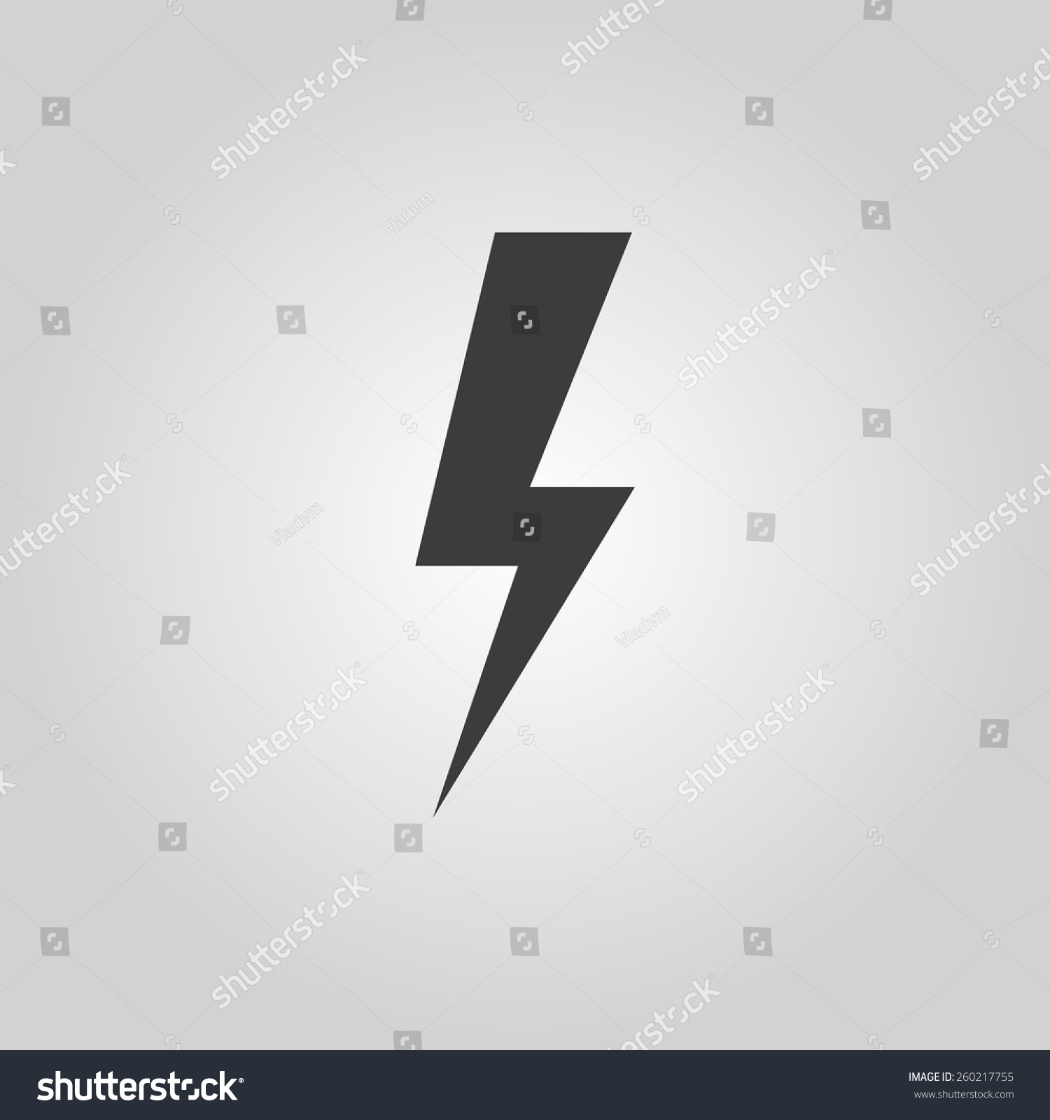 Lightning Icon Power Symbol Flat Vector Stock Vector (Royalty Free ...