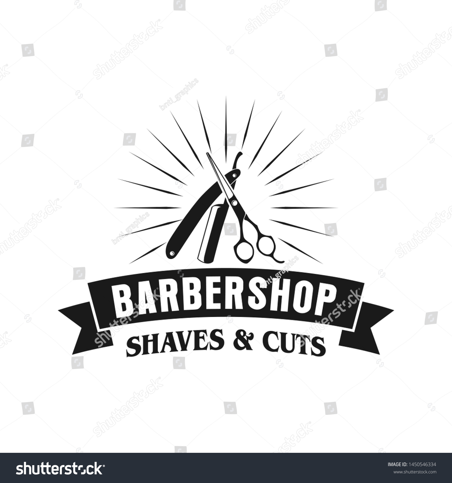 Logo Barbershop Vintage Style Stock Vector (Royalty Free) 1450546334 ...