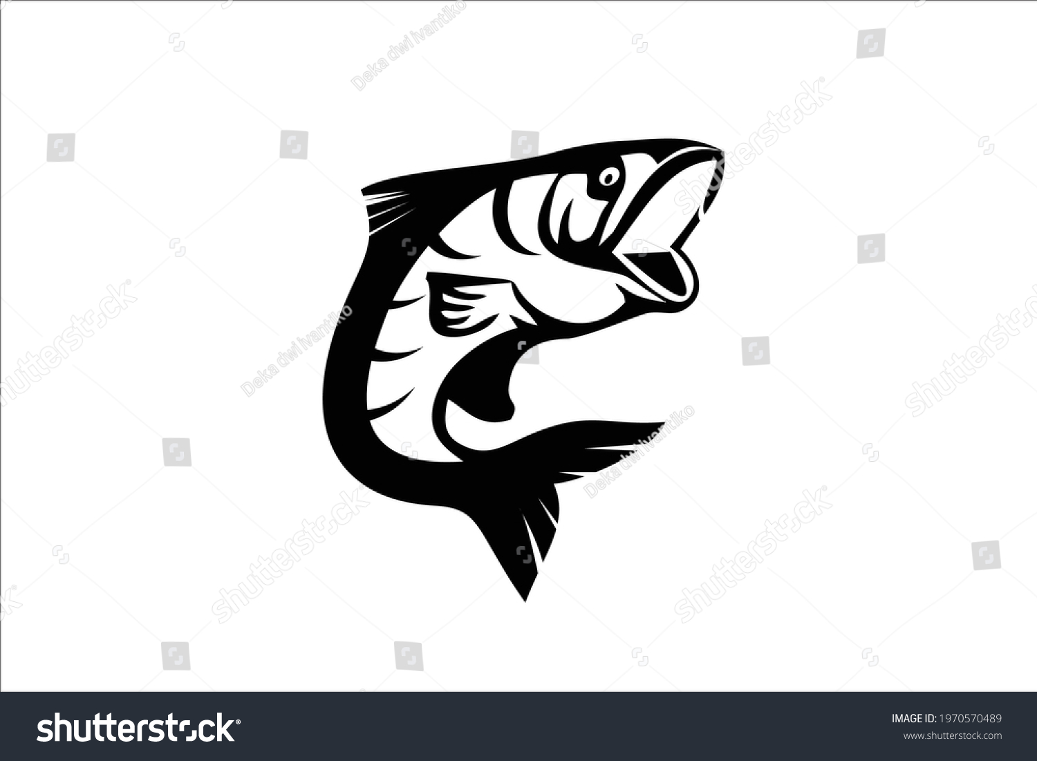 Logo Icon Jumping Bass Fish Stock Vector (royalty Free) 1970570489 