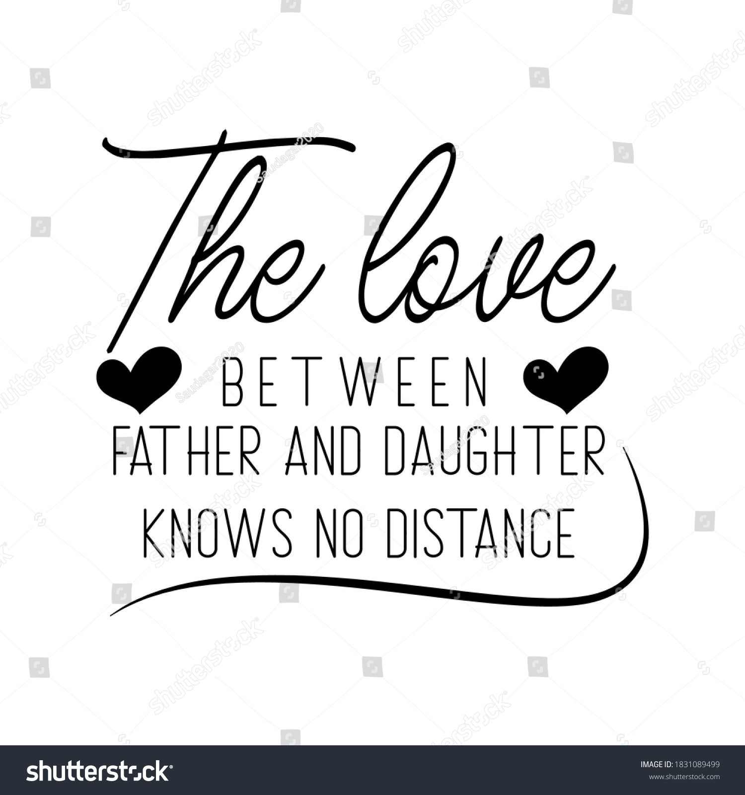 Love Between Father Daughter Knows No Stock Vector Royalty Free 1831089499