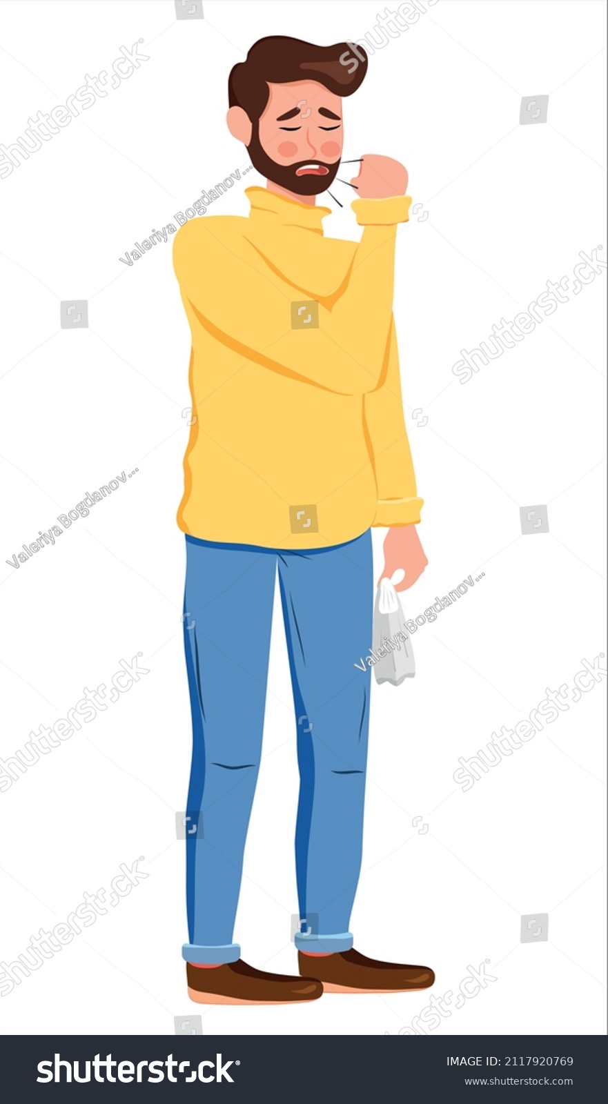 Man Got Sick Vector Stock Illustration Stock Vector (Royalty Free ...