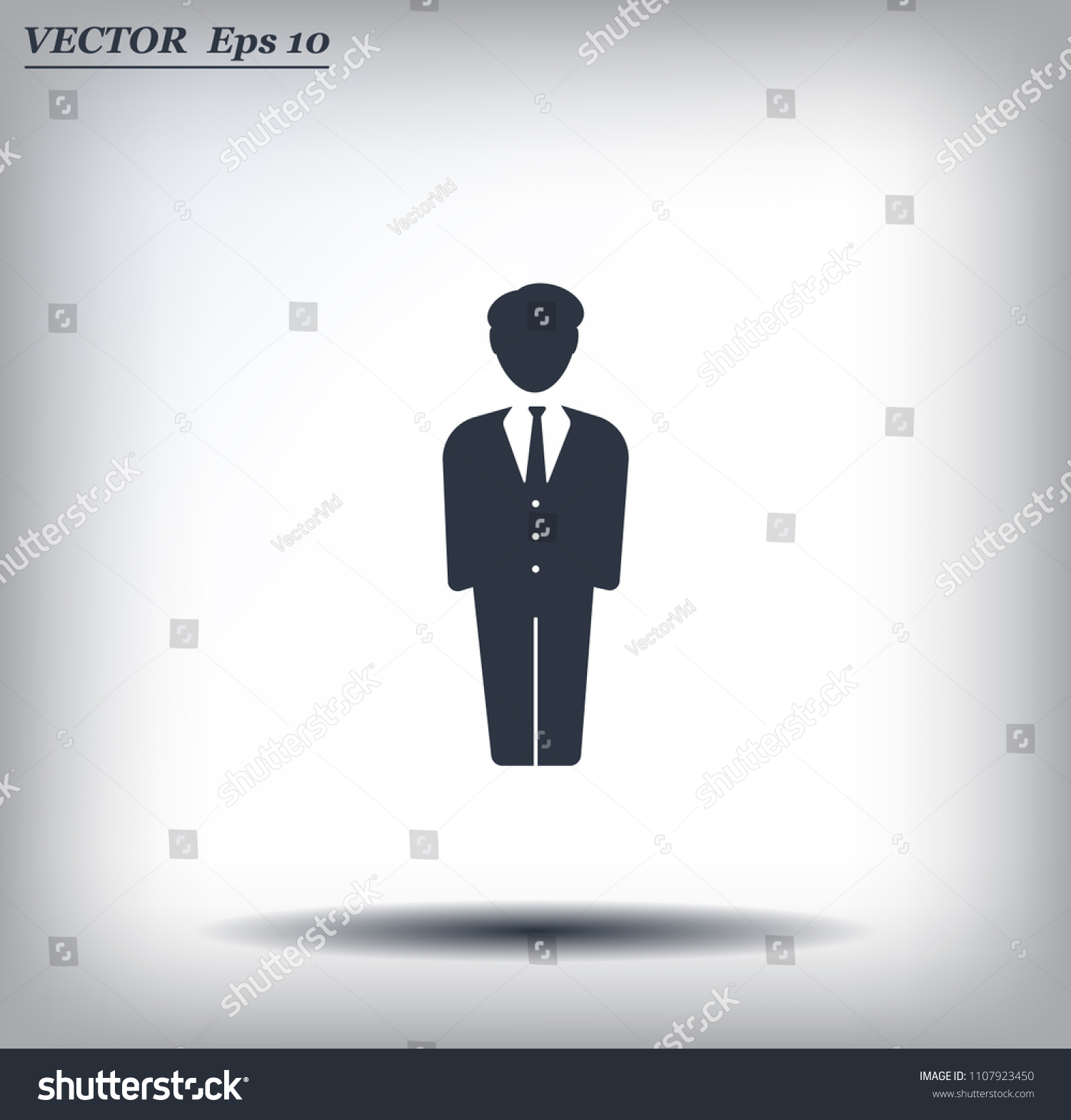 Man Suit Vector Icon Stock Vector (Royalty Free) 1107923450