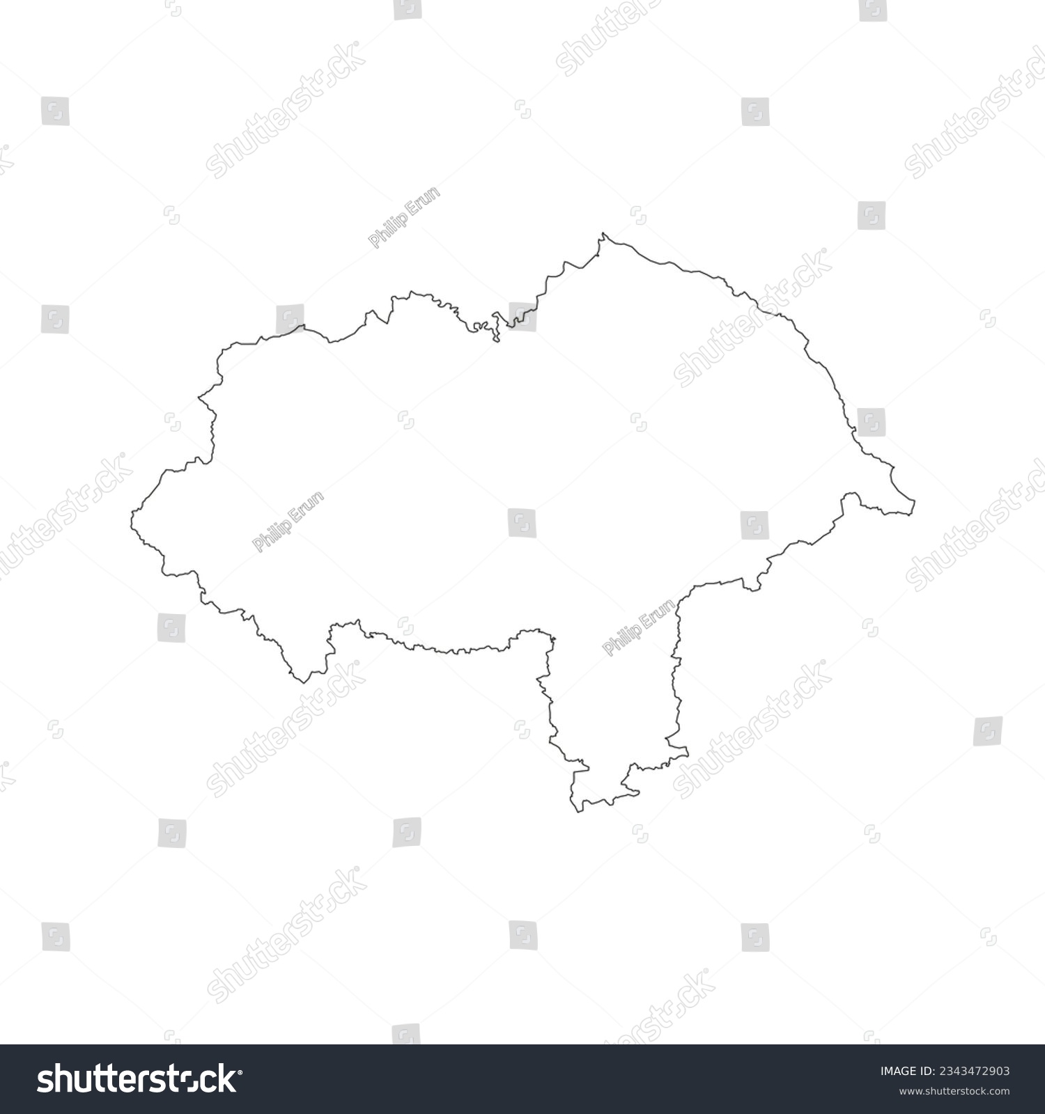 SVG of The map of the North Yorkshire county isolated on white background. Vector illustration svg