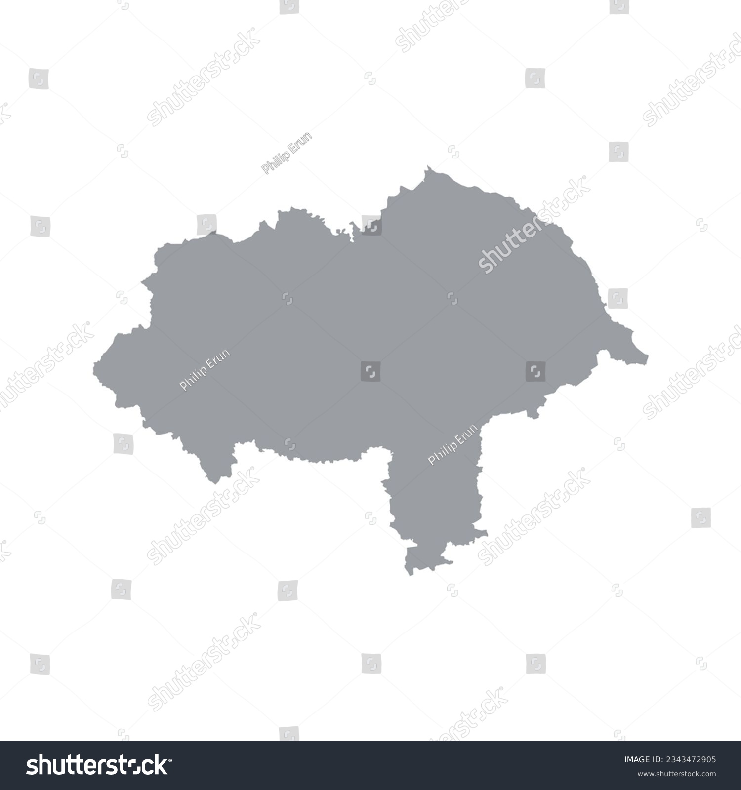 SVG of The map of the North Yorkshire county isolated on white background. Vector illustration svg