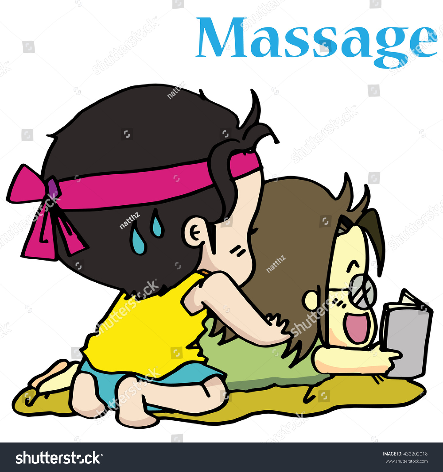 Massage Service Cartoon Vector Character Stock Vector 432202018 Shutterstock