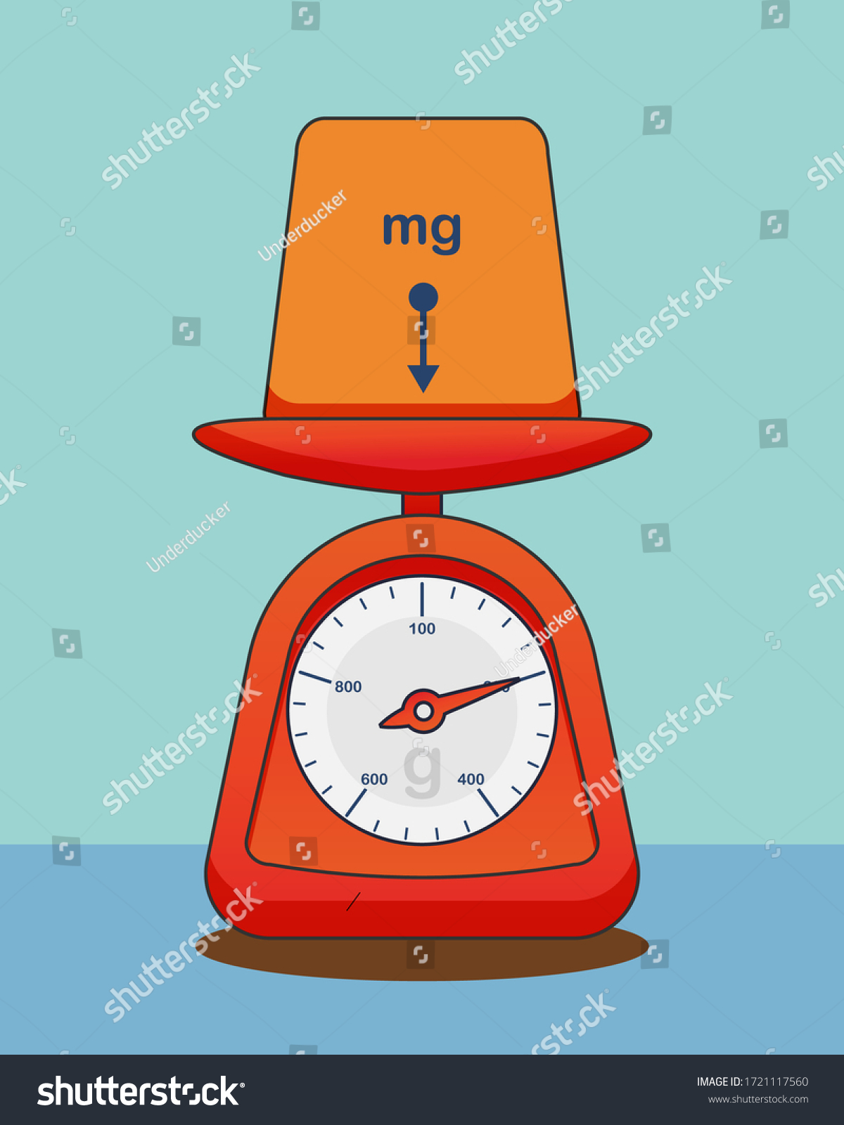 Mechanical Scales Used Measure Mass Force Stock Vector (Royalty Free ...