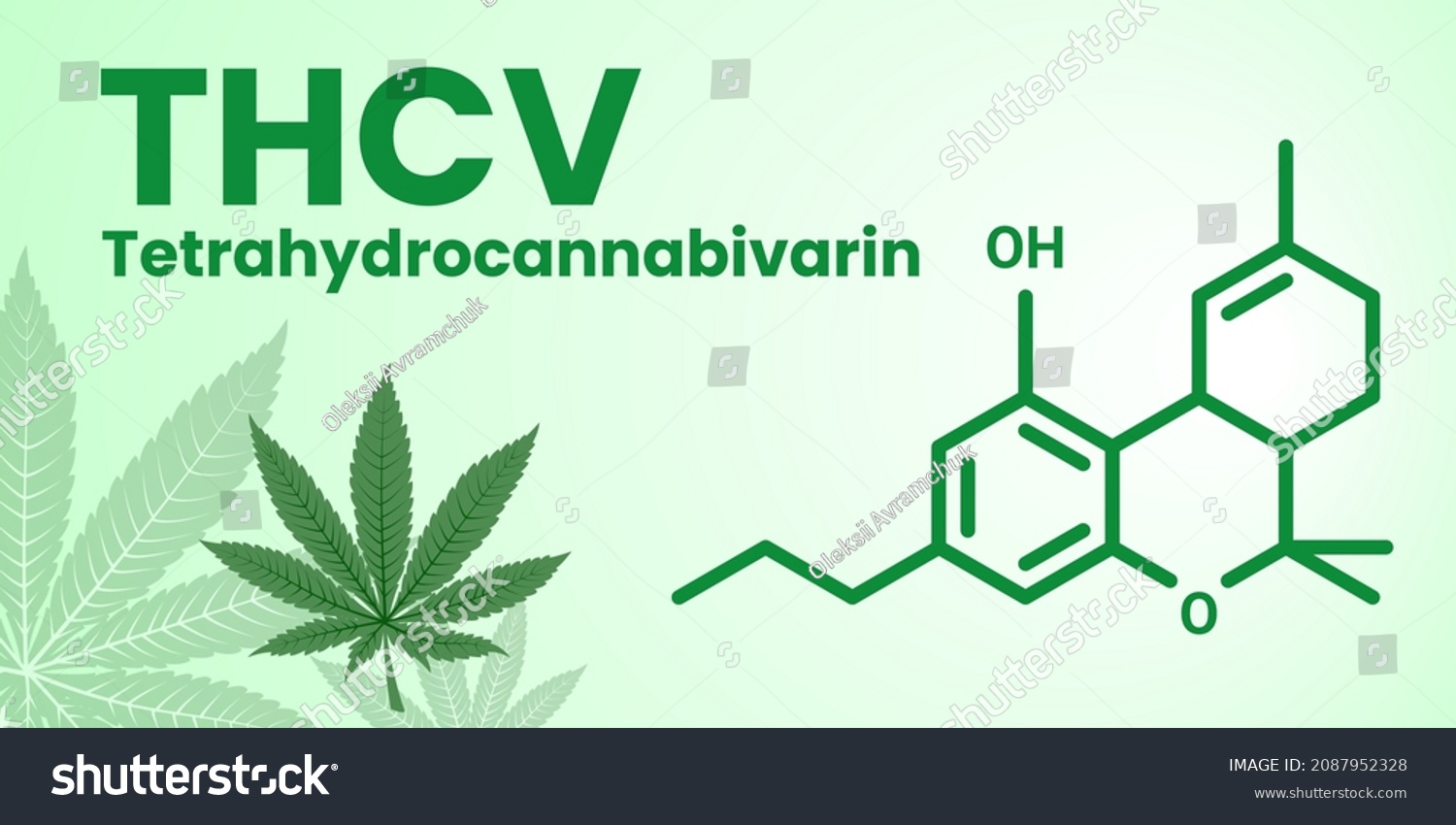 Molecular Formula Tetrahydrocannabivarin Thcv Protects Nervous Stock ...