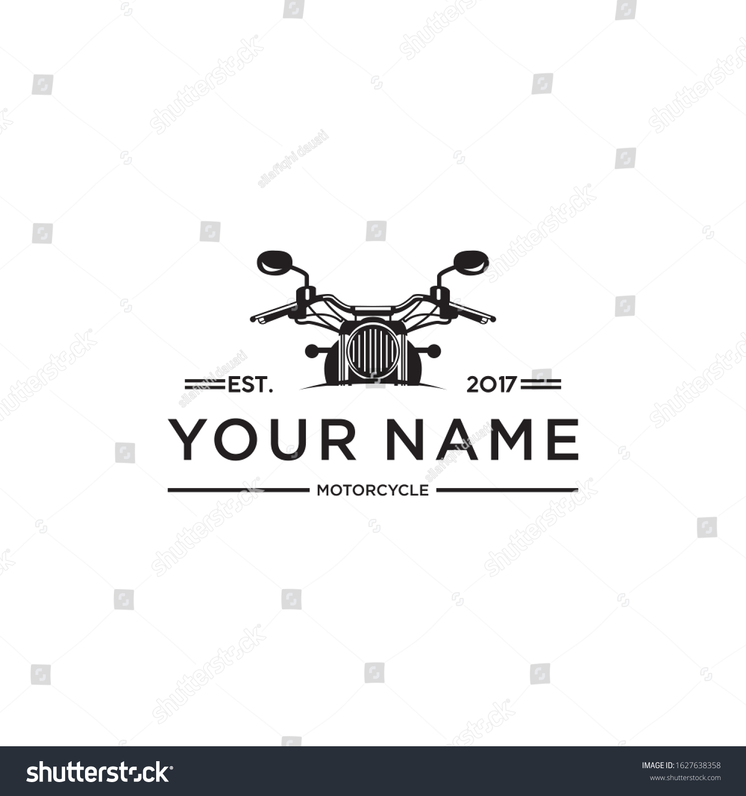 Motorcycle Logo Seen Front Looks Clean Stock Vector (Royalty Free ...