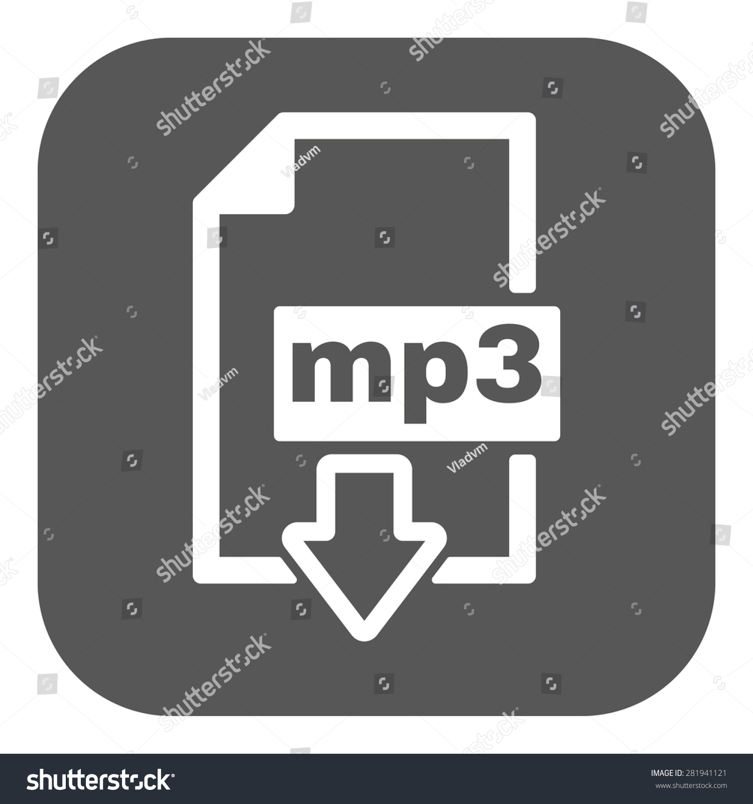 Mp3 Icon File Audio Format Symbol Stock Vector 281941121 - Shutterstock