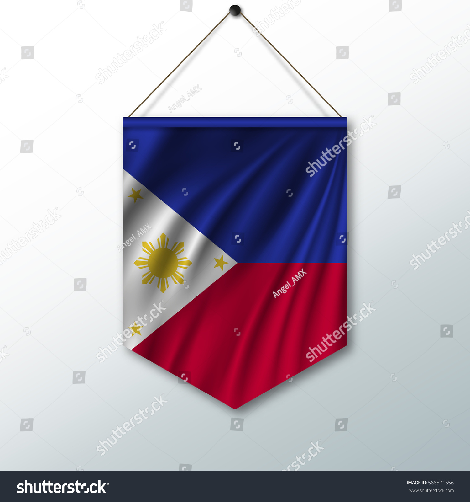 National Flag Philippines Symbol State Pennant Stock Vector (Royalty ...