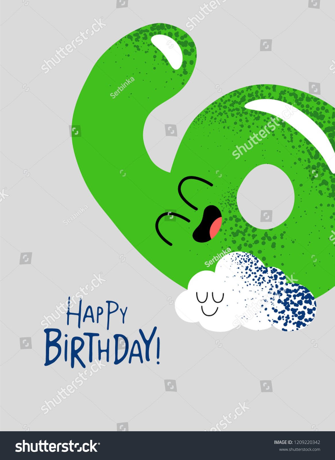 Number Birthday Greeting Card Vector Graphics Stock Vector Royalty Free