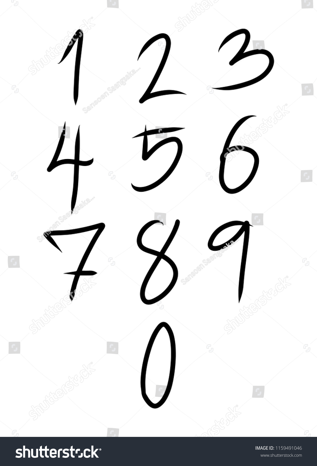 Numbers Variety Formats White Background Vector Stock Vector (Royalty ...