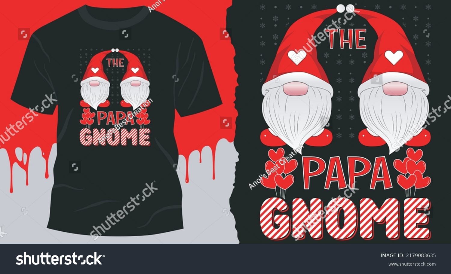 SVG of The Papa Gnome T-Shirt Design, Christmas Lover, Christmas Matching Family T-Shirt Design svg