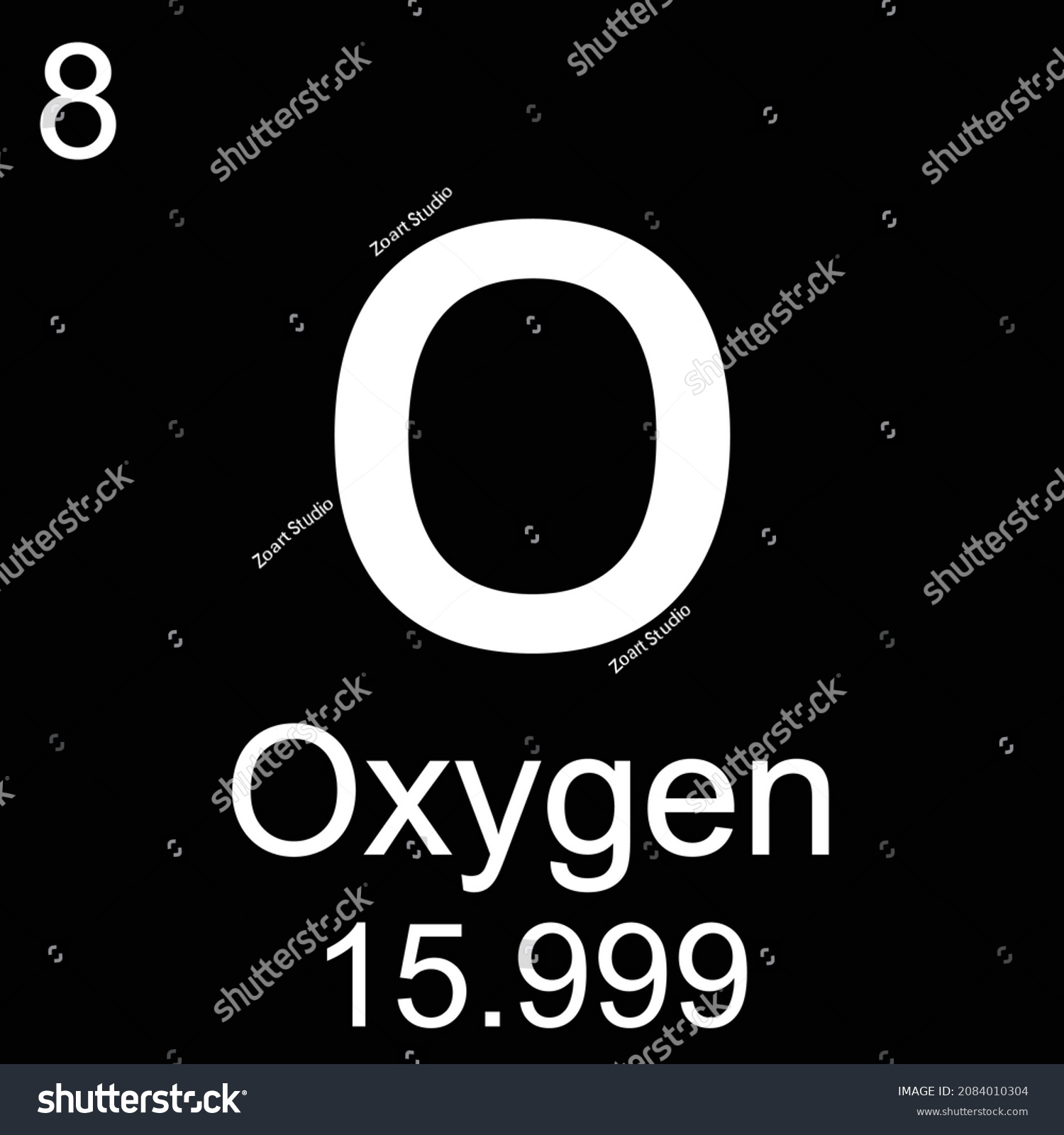 Periodic Table Element Oxygen Cut Letters Stock Vector (Royalty Free ...