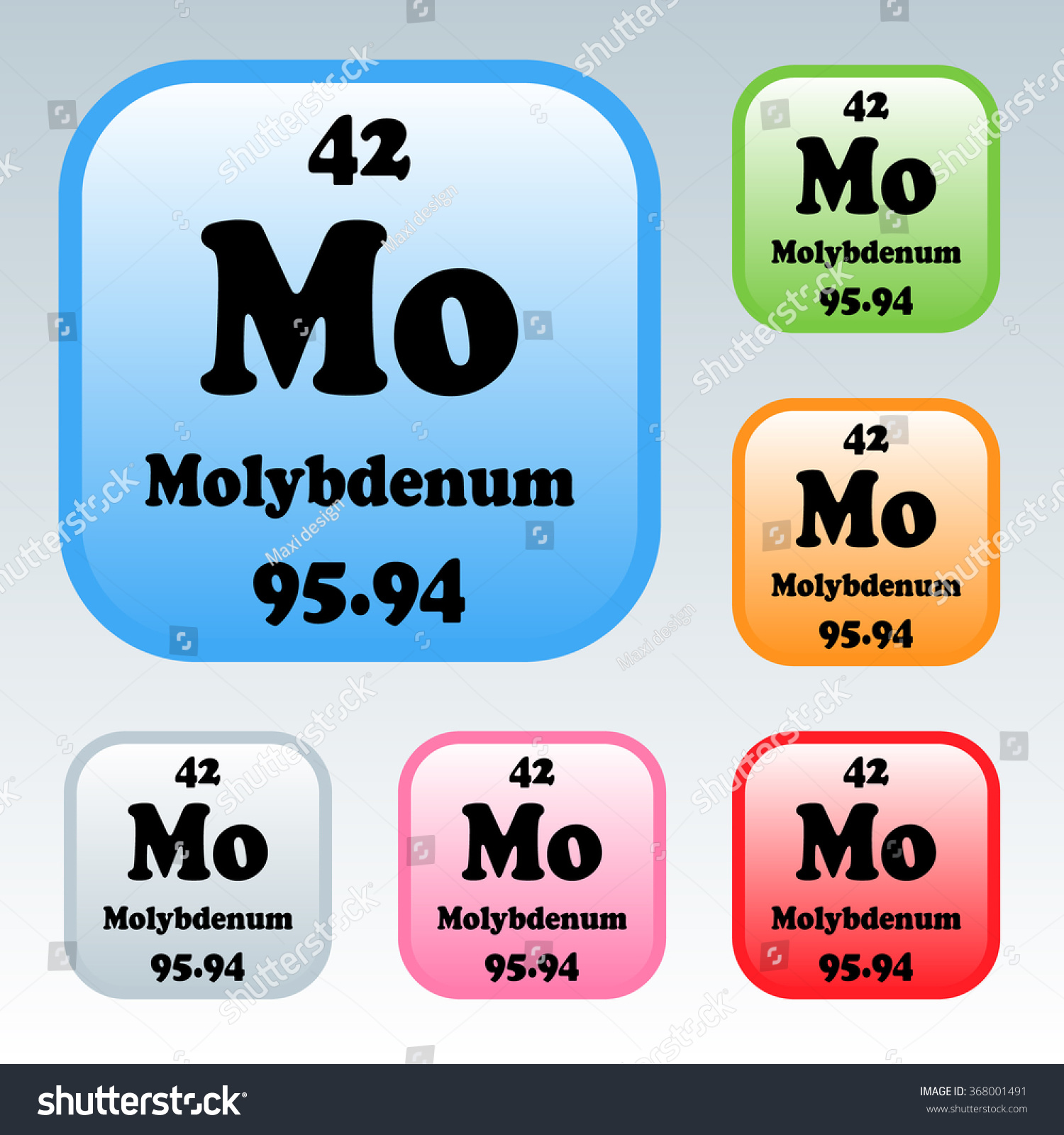 Periodic Table Elements Molybdenum Stock Vector Royalty Free 368001491 Shutterstock 8434