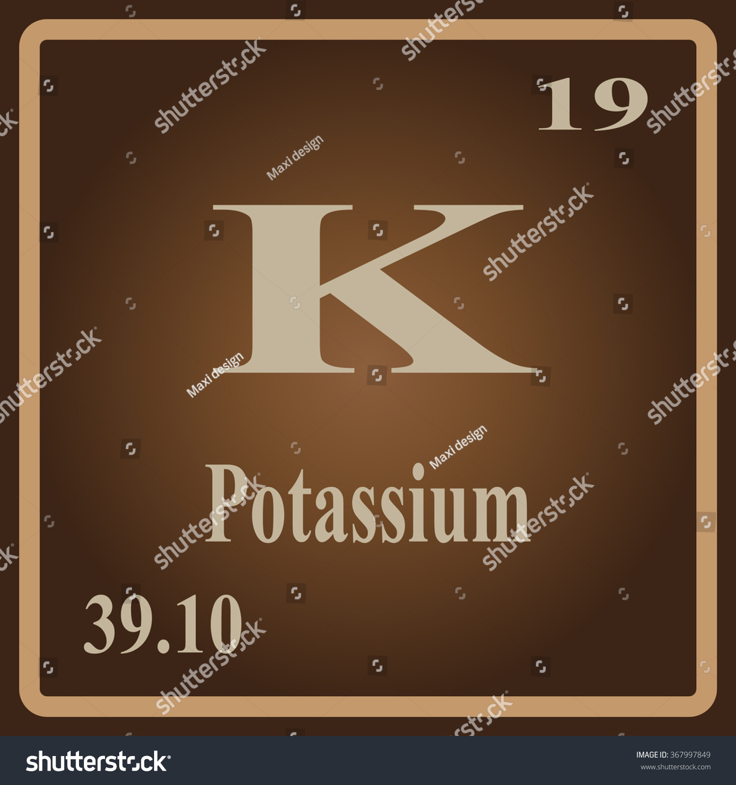 Vektor Stok Periodic Table Elements Potassium Tanpa Royalti 367997849 Shutterstock