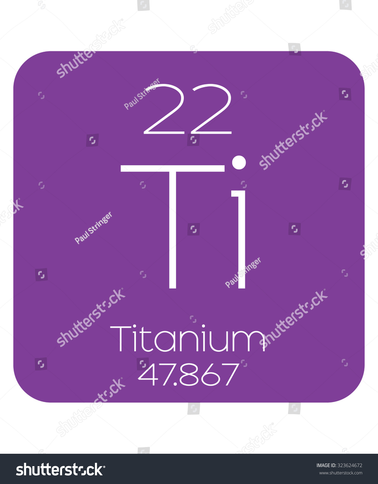 Periodic Table Elements Titanium Vector De Stock Libre De Regalías 323624672 Shutterstock 6869