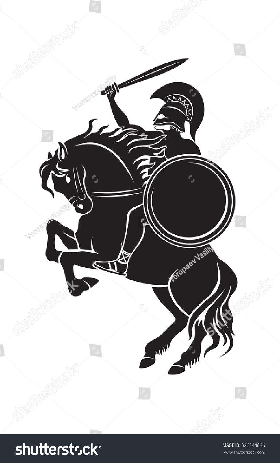 The Picture Shows A Gladiator Stock Vector Illustration 326244896 ...