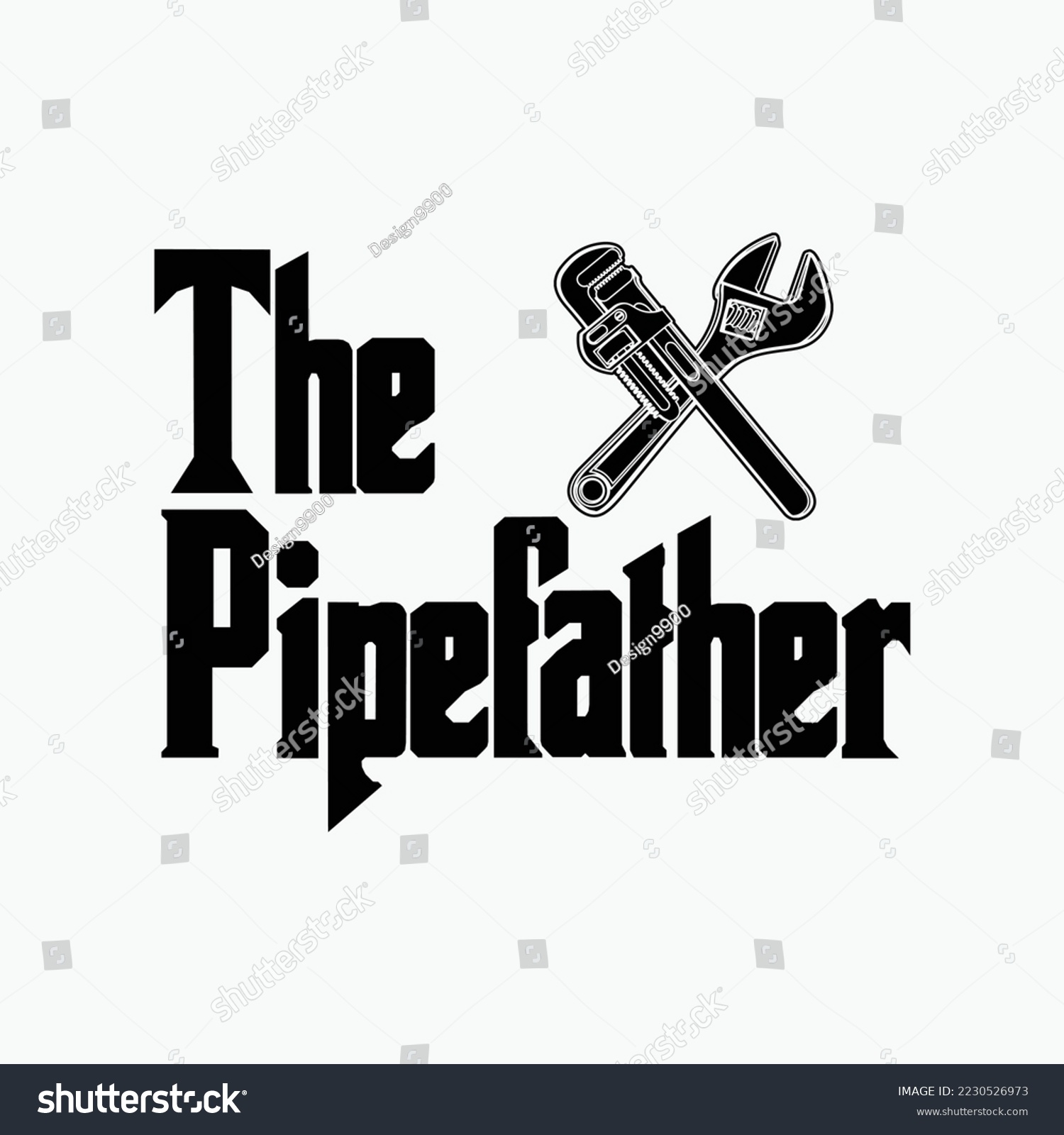 SVG of The Pipefather - Funny plumber svg design svg