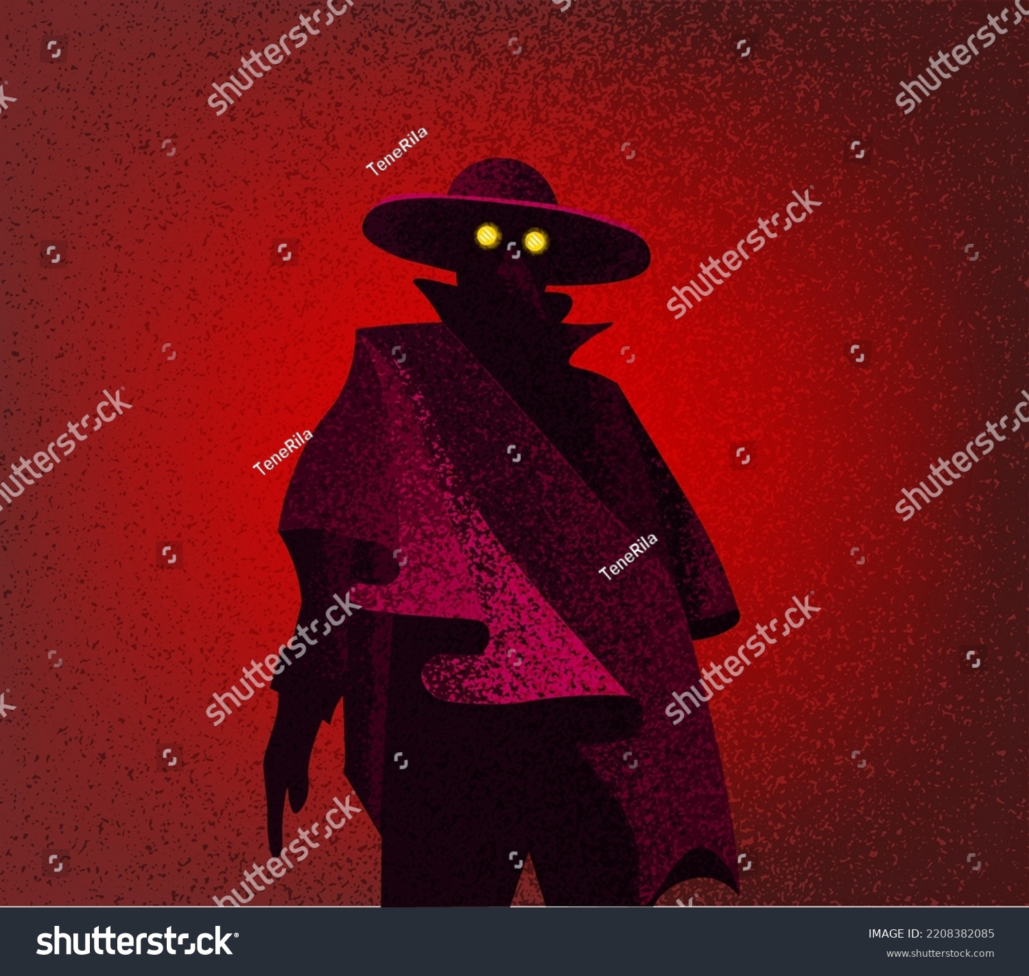SVG of The plague doctor. Scary and frightening atmosphere. Very stylish and special design. Perfect for printing, interior decoration, as a poster design. svg