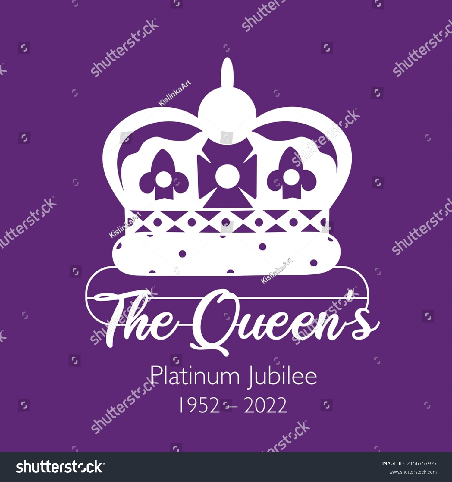 SVG of The Queen's Platinum Jubilee celebration banner Queen Elizabeth’s crown coronation 70 years. Ideal design for banners, flayers, social media, stickers, greeting cards.  svg