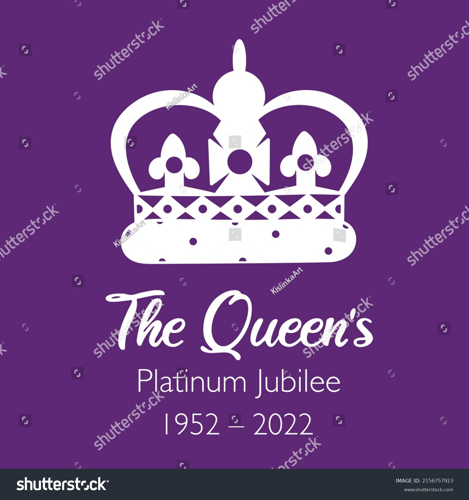 SVG of The Queen's Platinum Jubilee celebration banner Queen Elizabeth’s crown 70 years. Ideal design for banners, flayers, social media, stickers, greeting cards.  svg