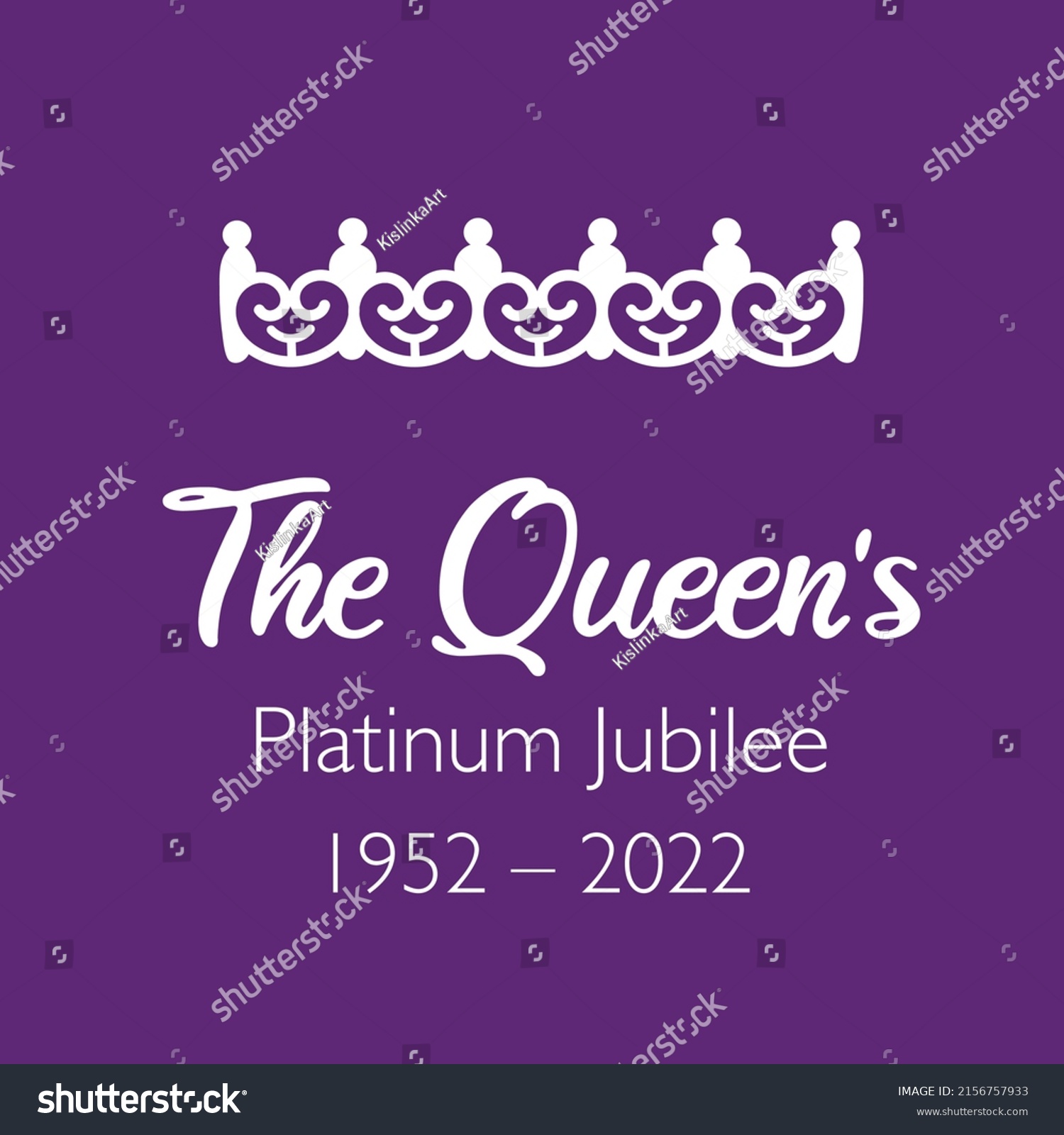 SVG of The Queen's Platinum Jubilee celebration banner Queen Elizabeth’s crown 70 years. Ideal design for banners, flayers, social media, stickers, greeting cards.  svg