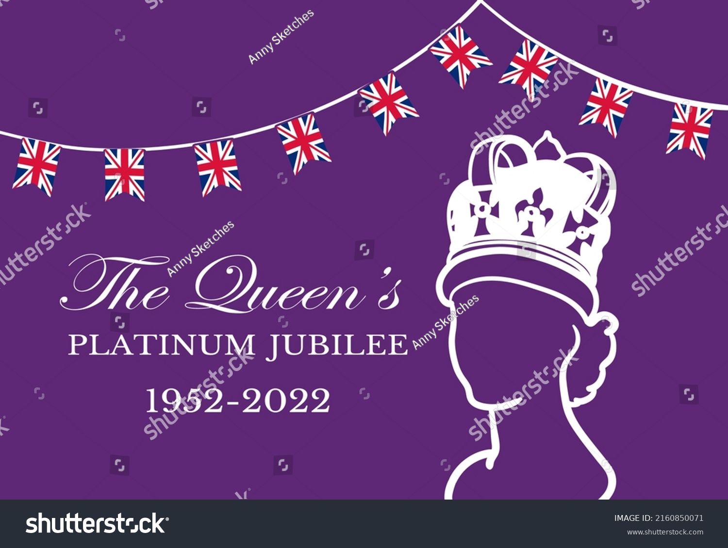 SVG of The Queen's Platinum Jubilee celebration poster background with silhouette of Queen Elizabeth. Vector illustration for Her Majesty The Queen on her 70 years of service from 1952 to 2022 svg