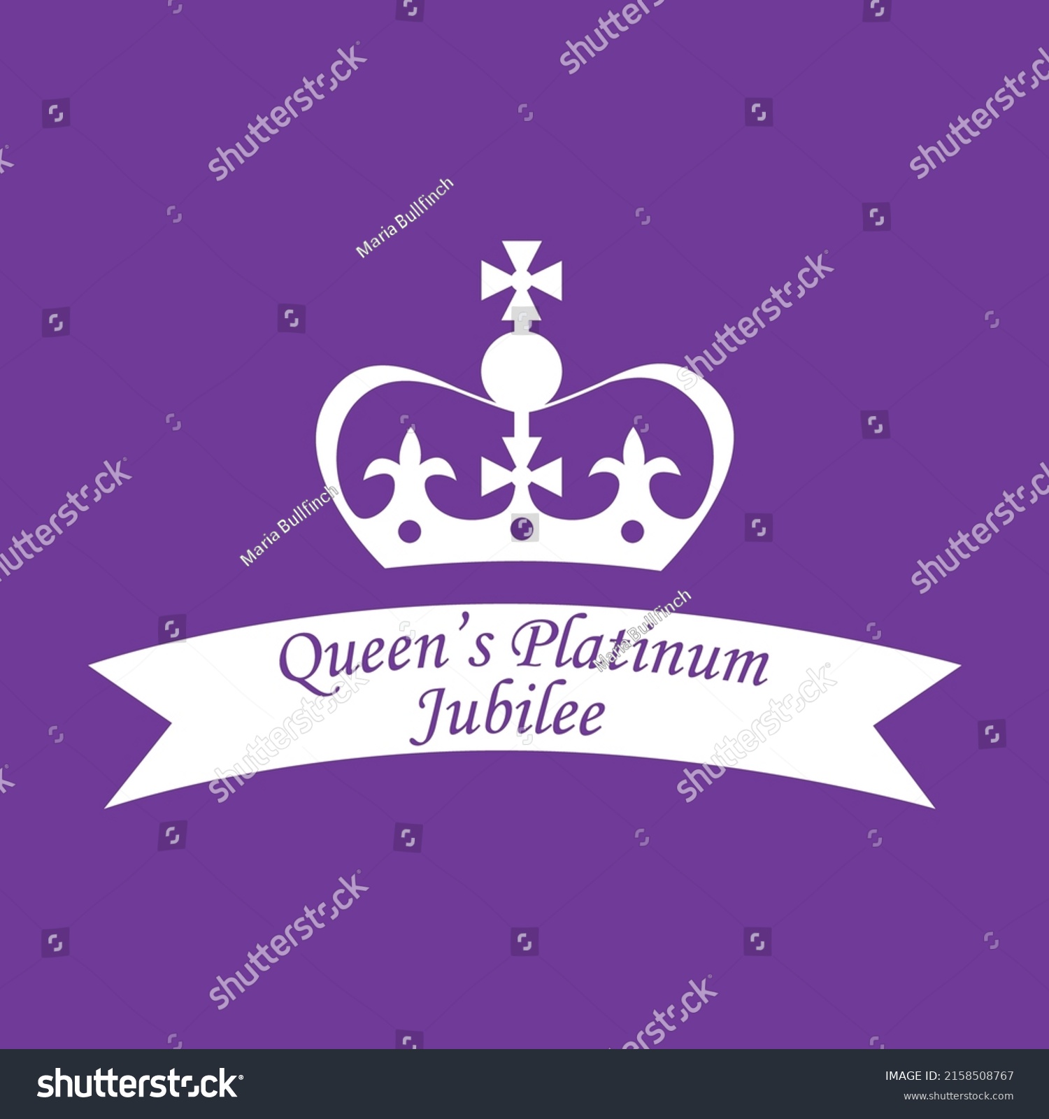 SVG of The Queen's Platinum Jubilee celebration. Queen's crown. 1952-2022. Design for banner, poster, card, print, social media. svg
