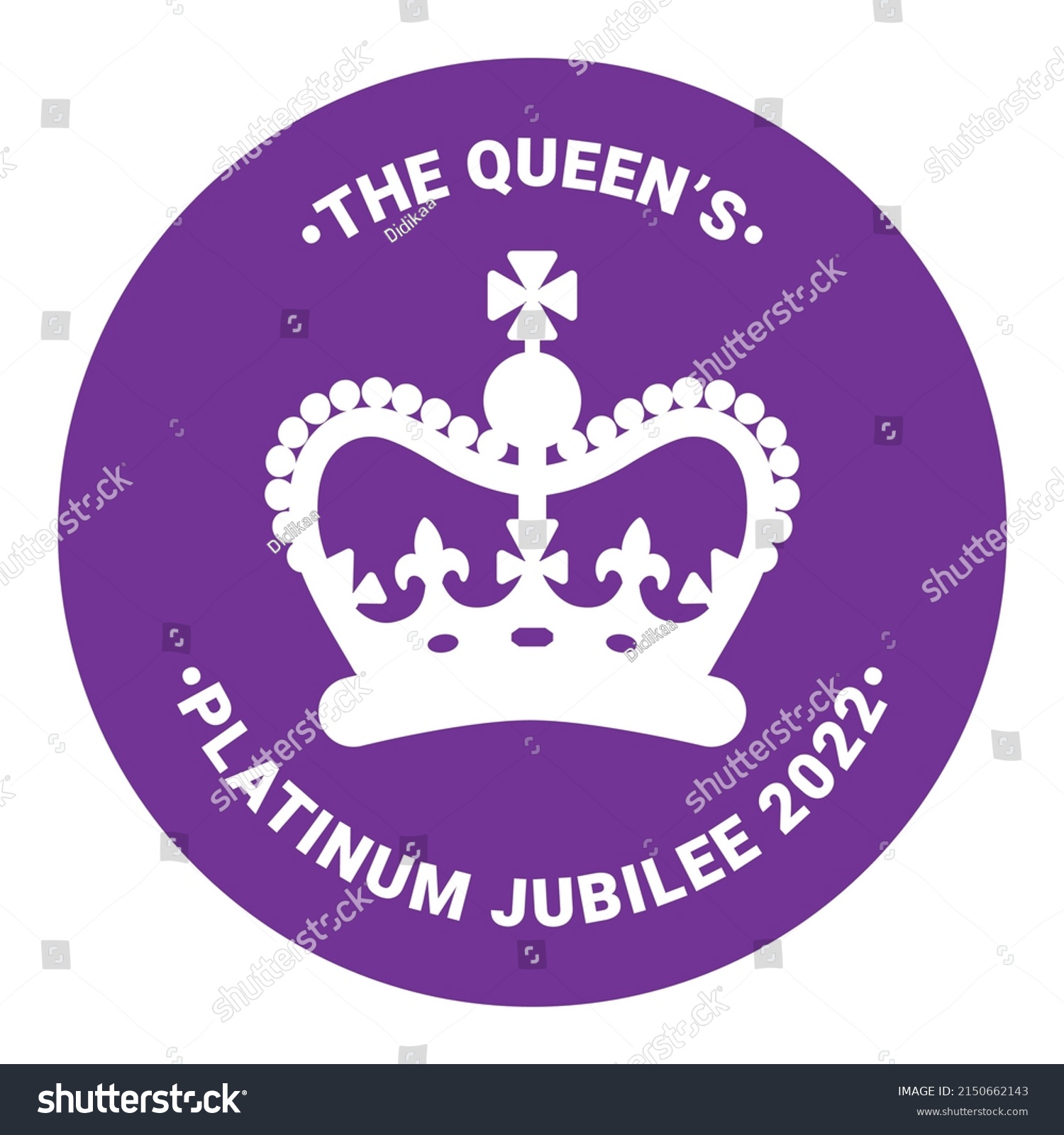 SVG of The Queen's Platinum Jubilee celebration. 2022. The Queen will become the first British Monarch to celebrate a Platinum Jubilee after 70 years of service.  svg