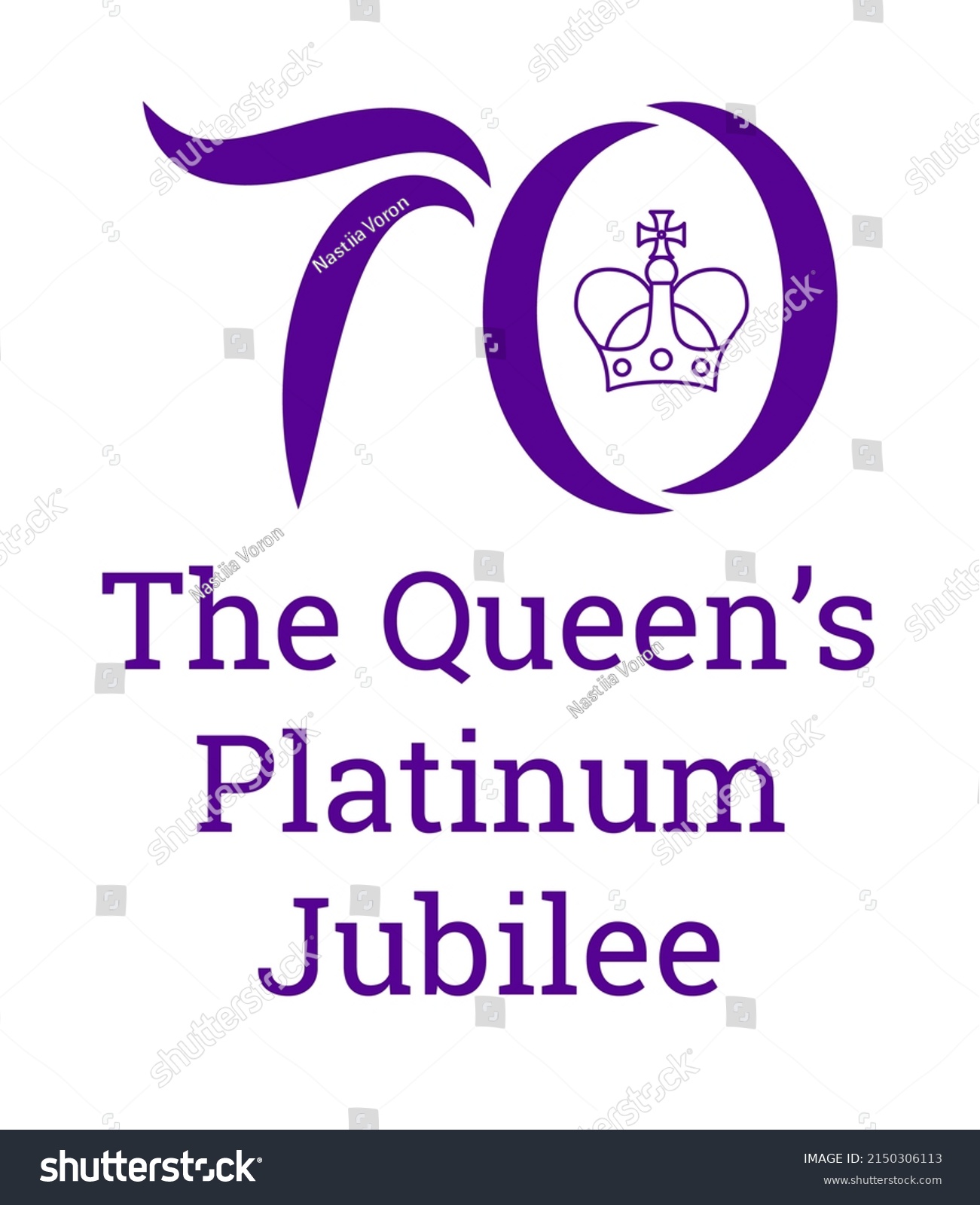 SVG of The Queens Platinum Jubilee in 2022. Number 70 with a crown inside. Record for longest stay on the throne. Great for poster, banner, greeting card, flyer, brochure. Vector illustration svg