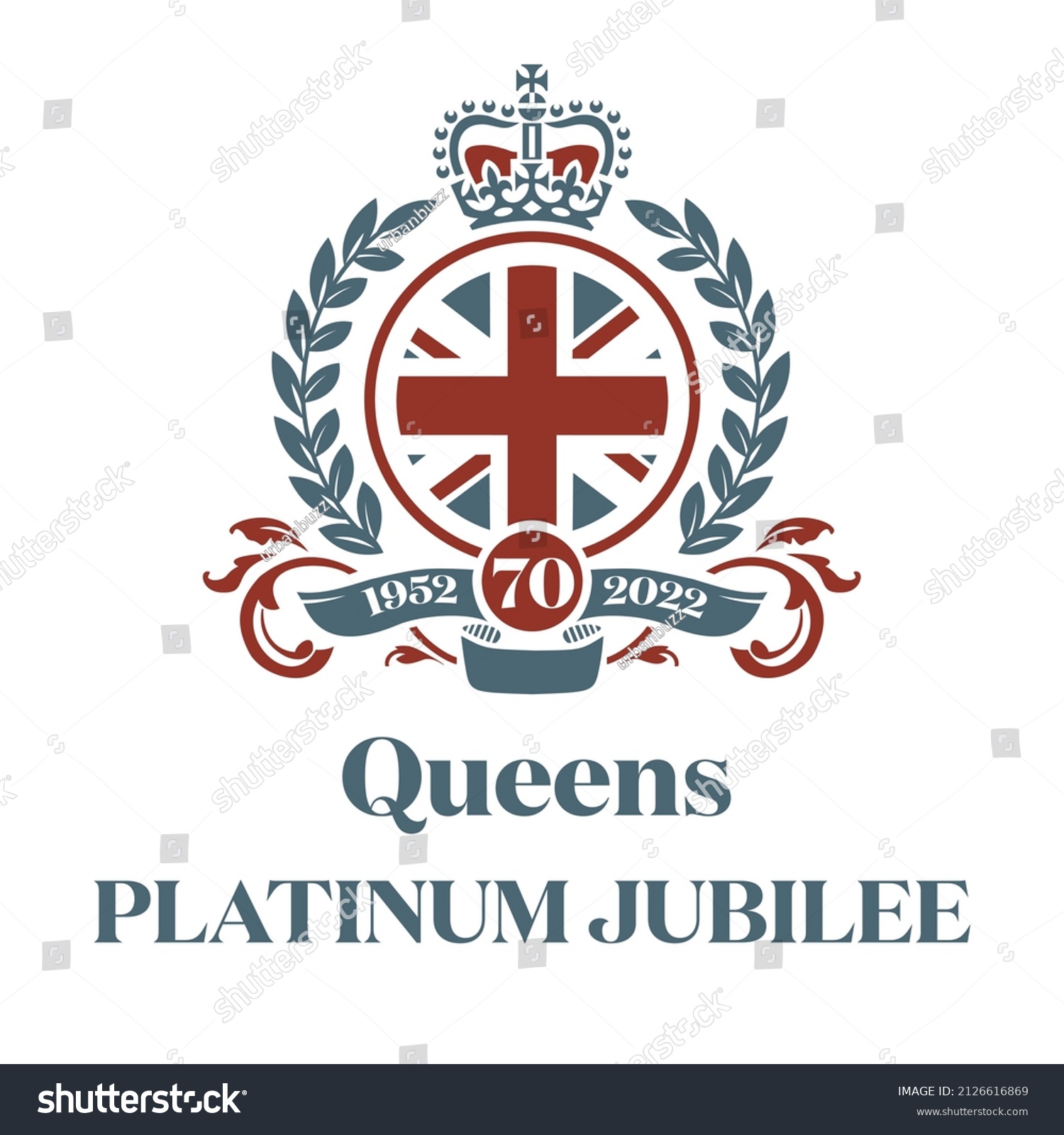 SVG of The Queens Platinum Jubilee 1952 - 2022 vector illustration. svg