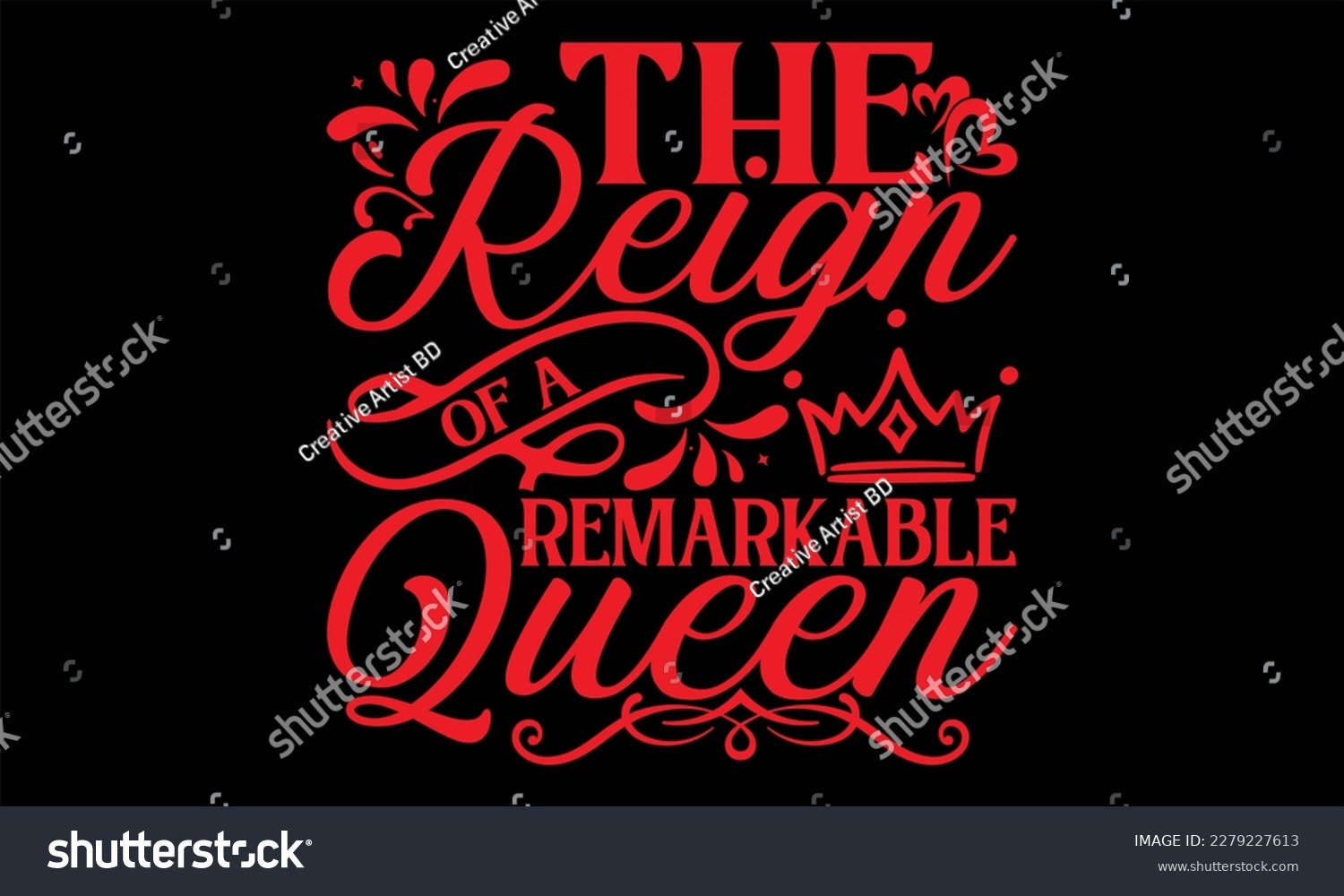 SVG of The Reign Of A Remarkable Queen - Victoria Day T Shirt Design, Modern calligraphy, Conceptual handwritten phrase calligraphic, For the design of postcards, svg for posters svg