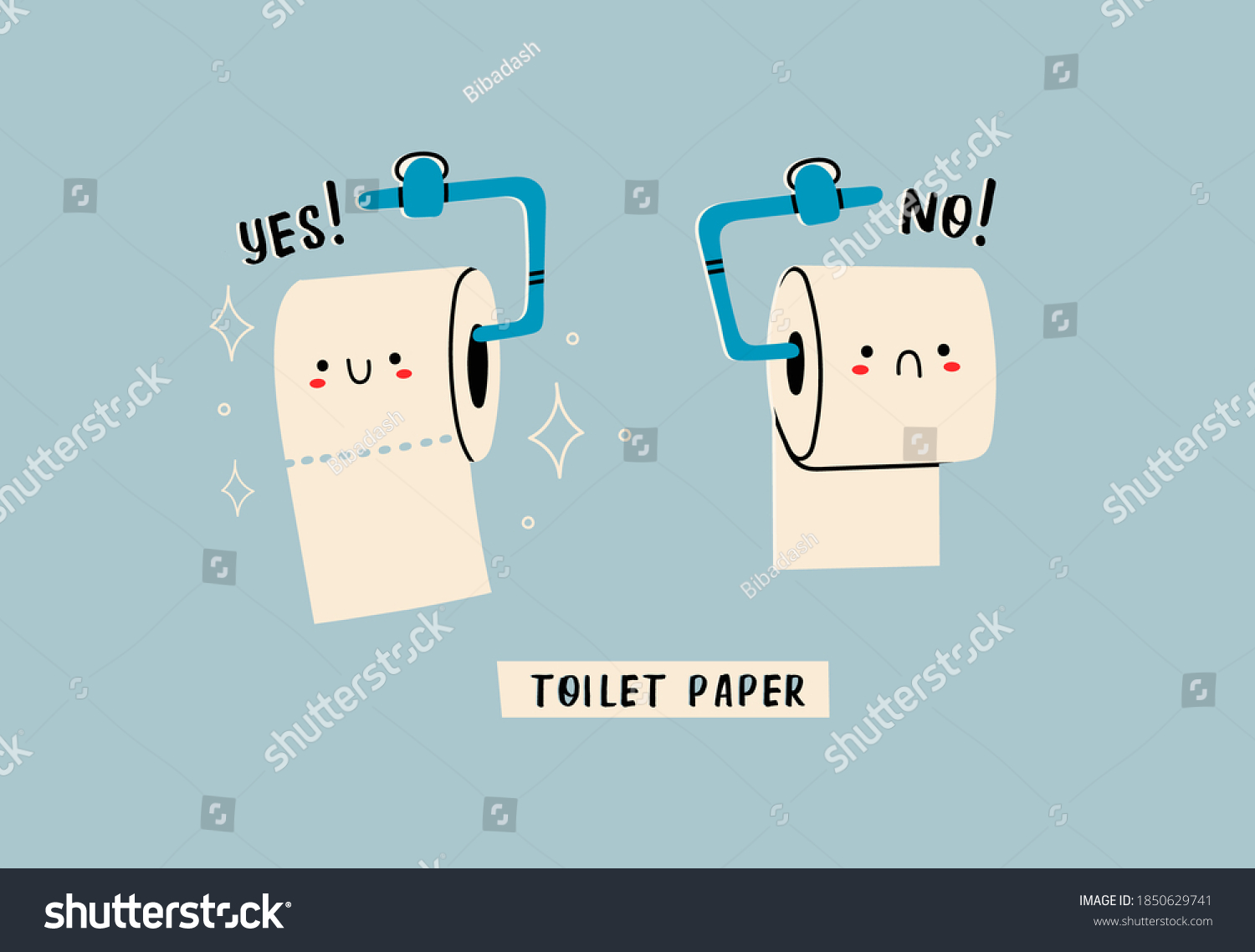 Right Way Hang Toilet Paper On Stock Vector Royalty Free 1850629741 3728