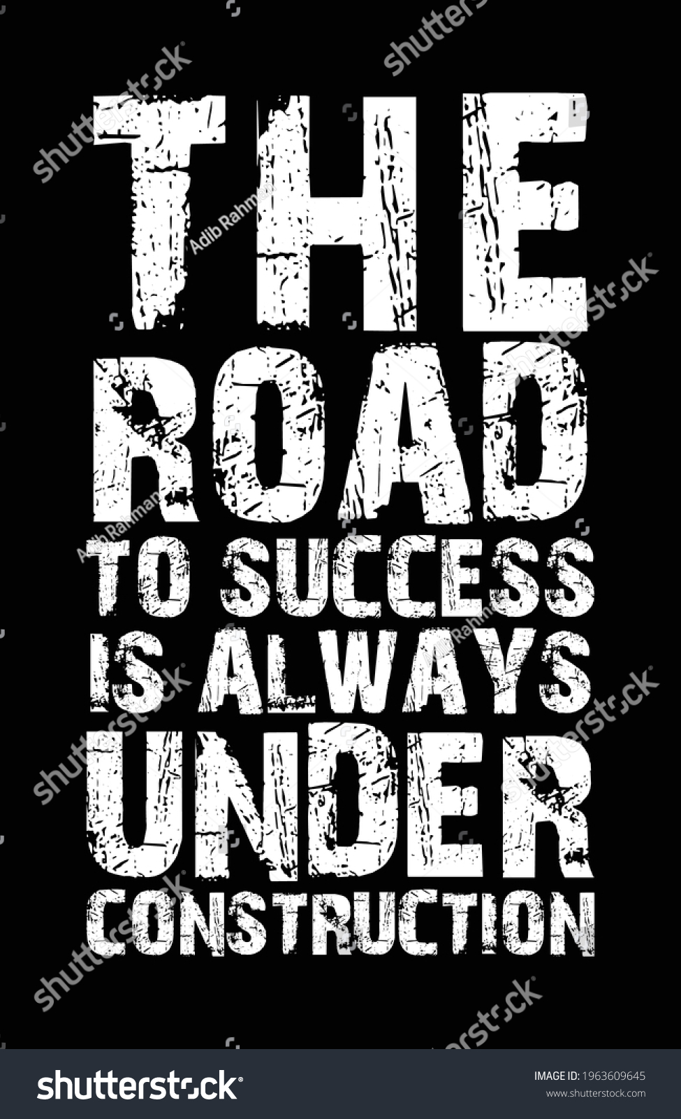 Road Success Always Under Construction Creative Stock Vector (Royalty ...