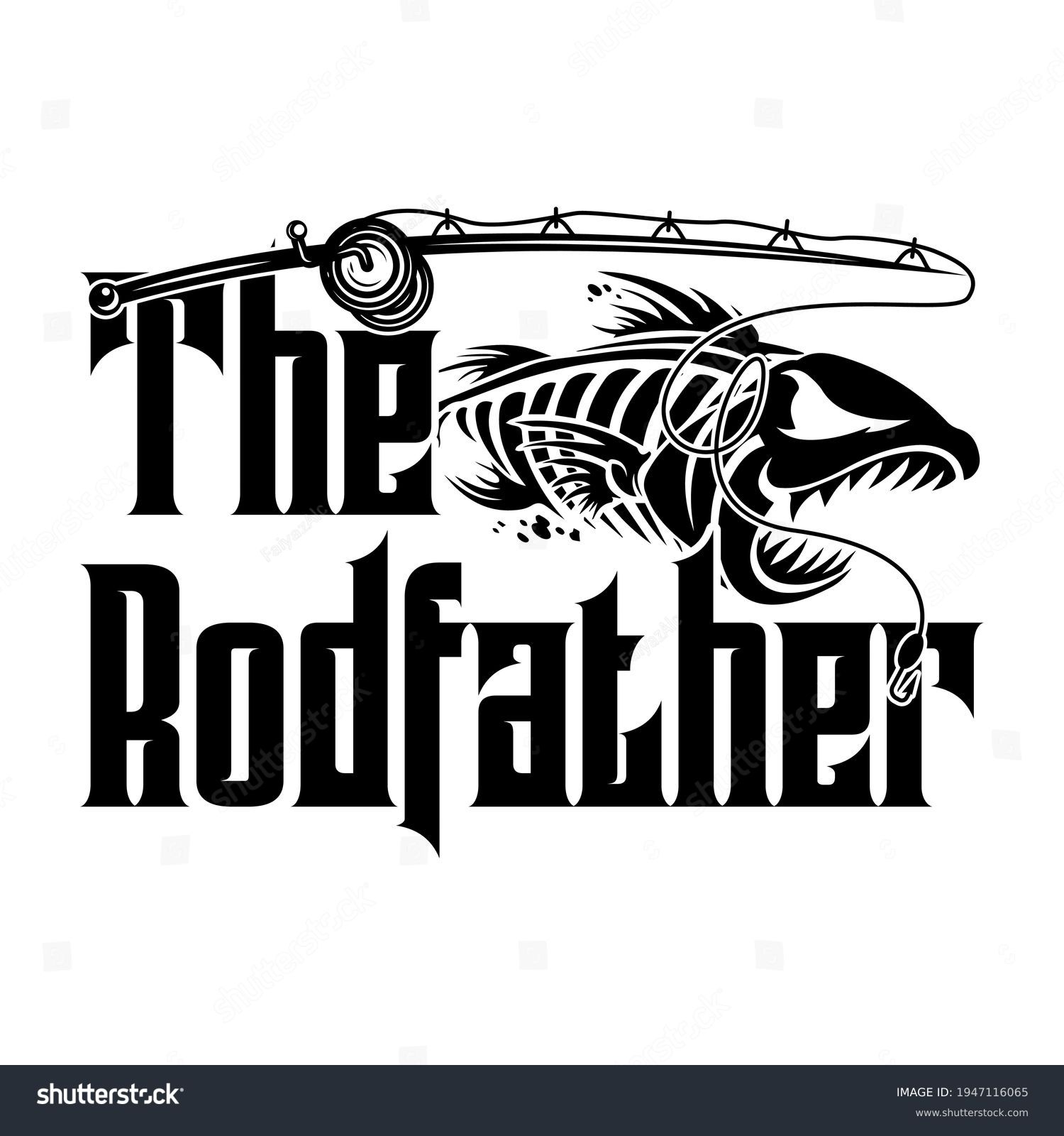 SVG of The rodfather - fisherman,boat,fish vector,vintage fishing emblems,fishing labels, badges - fishing t shirt design svg