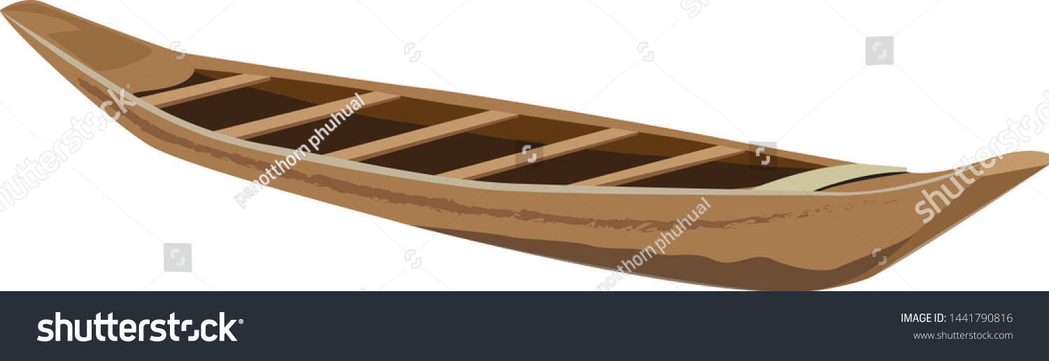 Sampan Boat Vector Design Stock Vector Royalty Free 1441790816