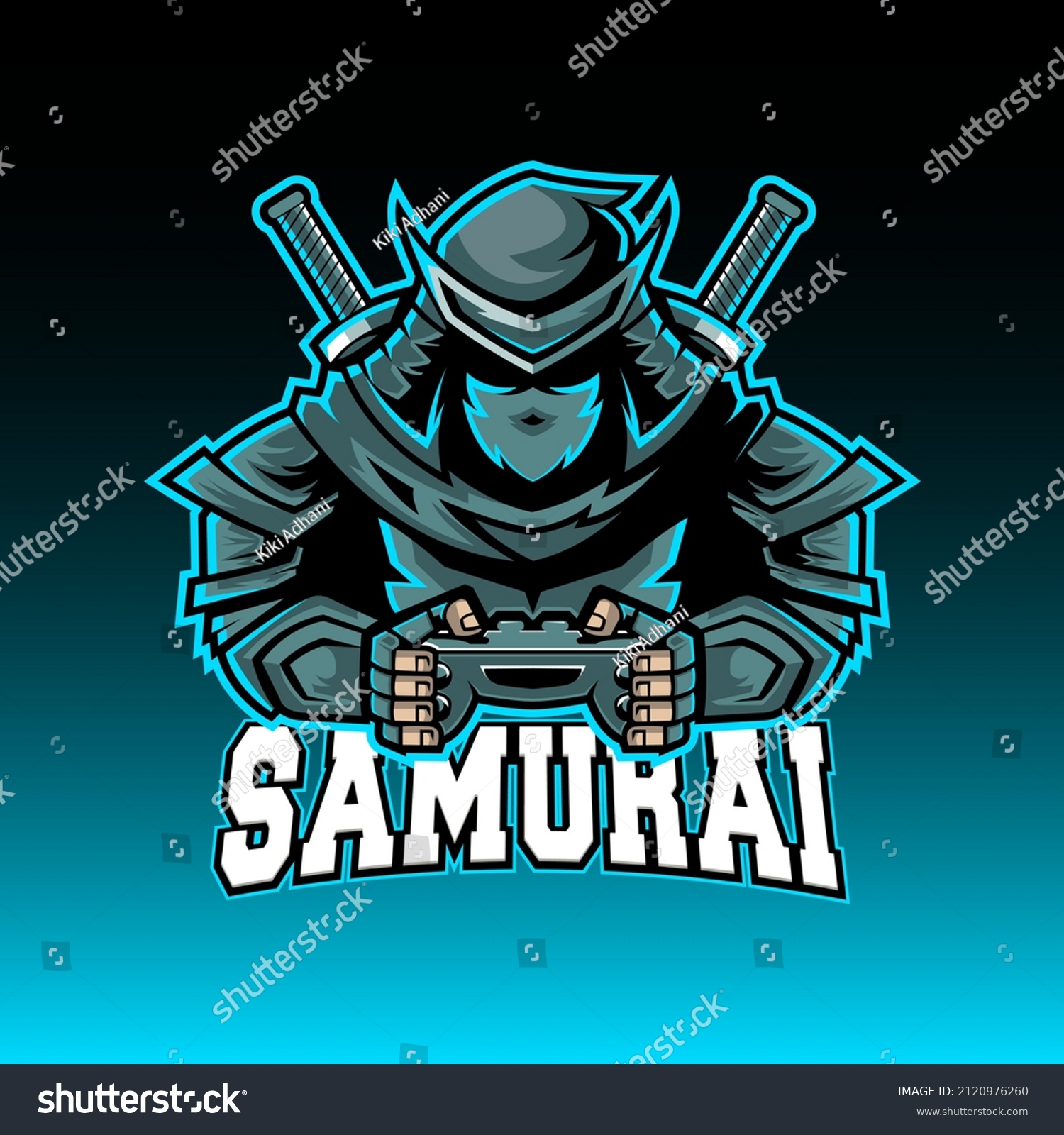 Samurai Esport Logo Mascot Stock Vector (Royalty Free) 2120976260 ...