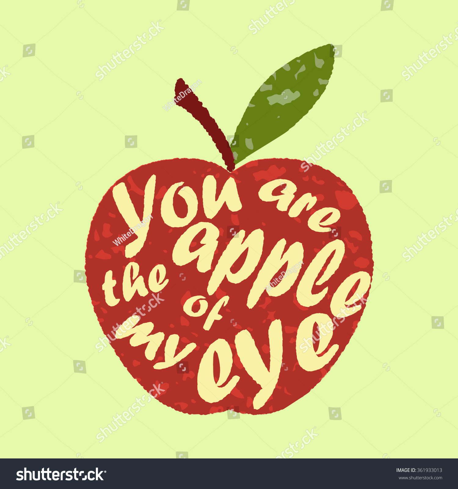 Saying You Apple My Eye Written Stock Vector 361933013 - Shutterstock