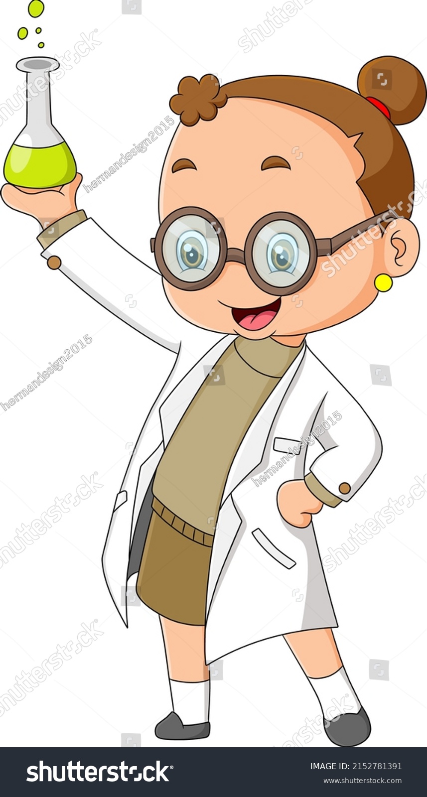 Scientist Girl Making Poison Laboratory She Stock Vector (Royalty Free ...