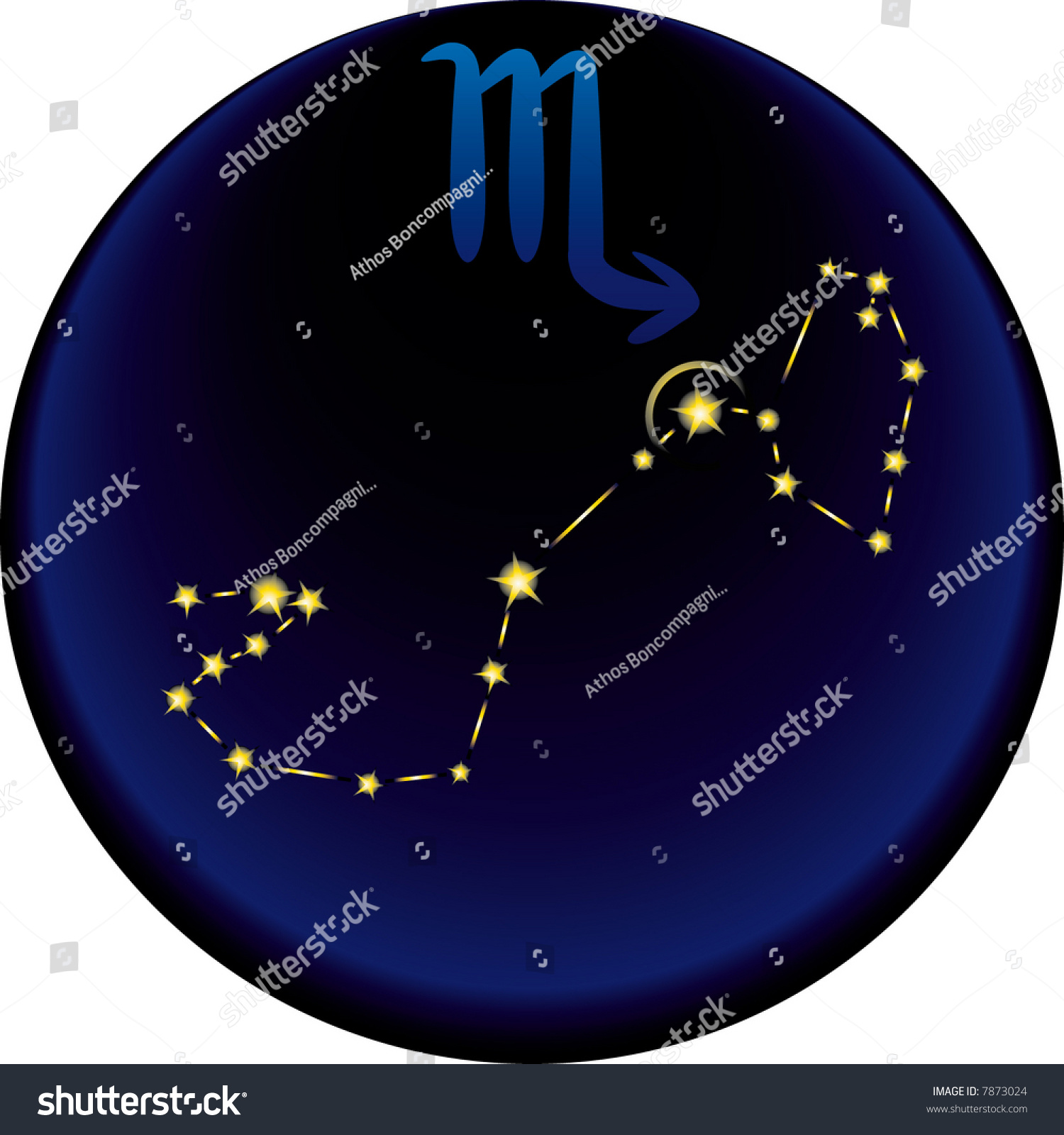 The Scorpio Constellation Plus The Scorpio Astrological Sign Stock ...